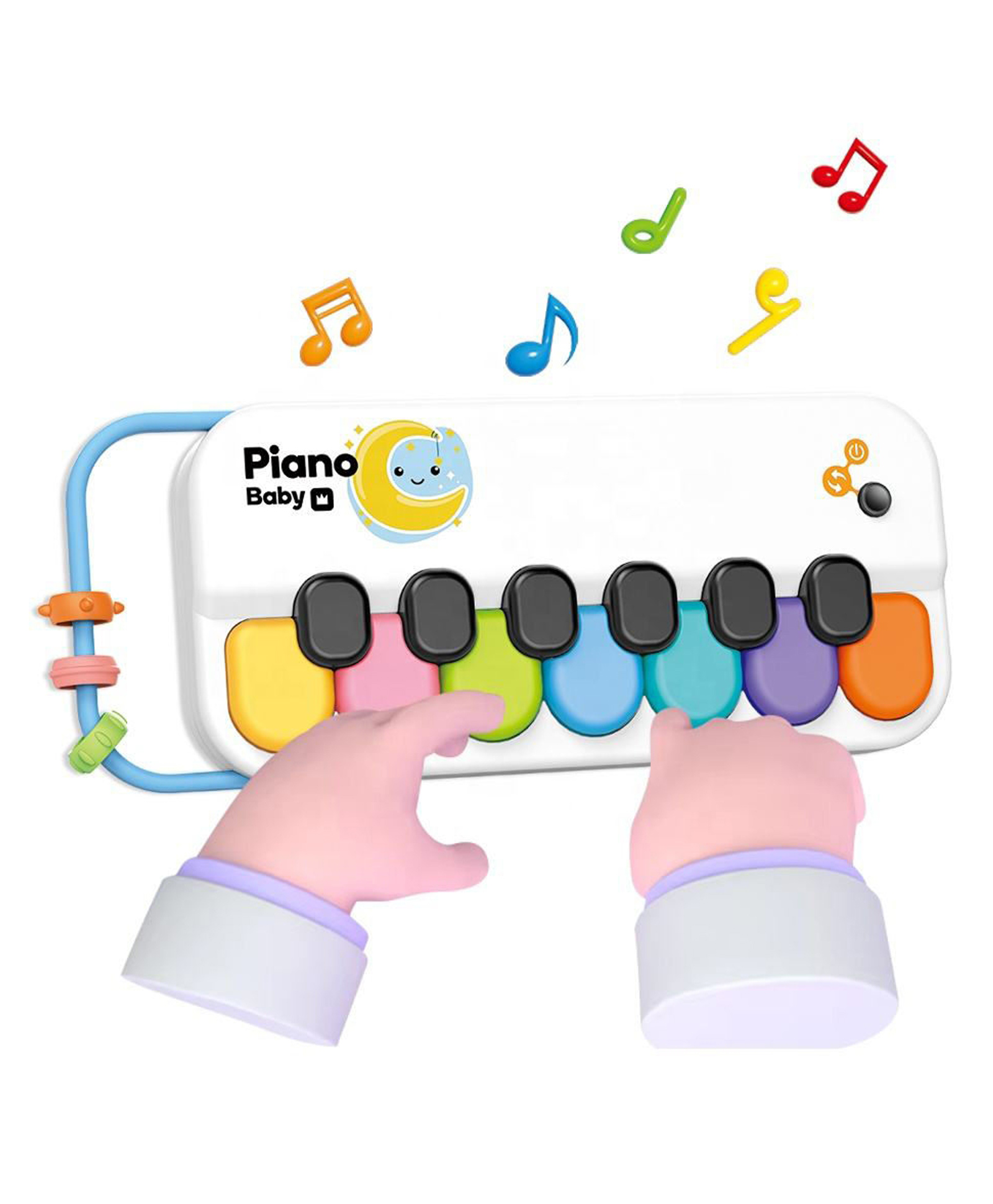 Sanjary Baby Musical Piano Keyboard Toy with Colorful Keys, Lights and Sounds, Educational Early Learning Toy for Toddlers and Infants color design may vary-image-47