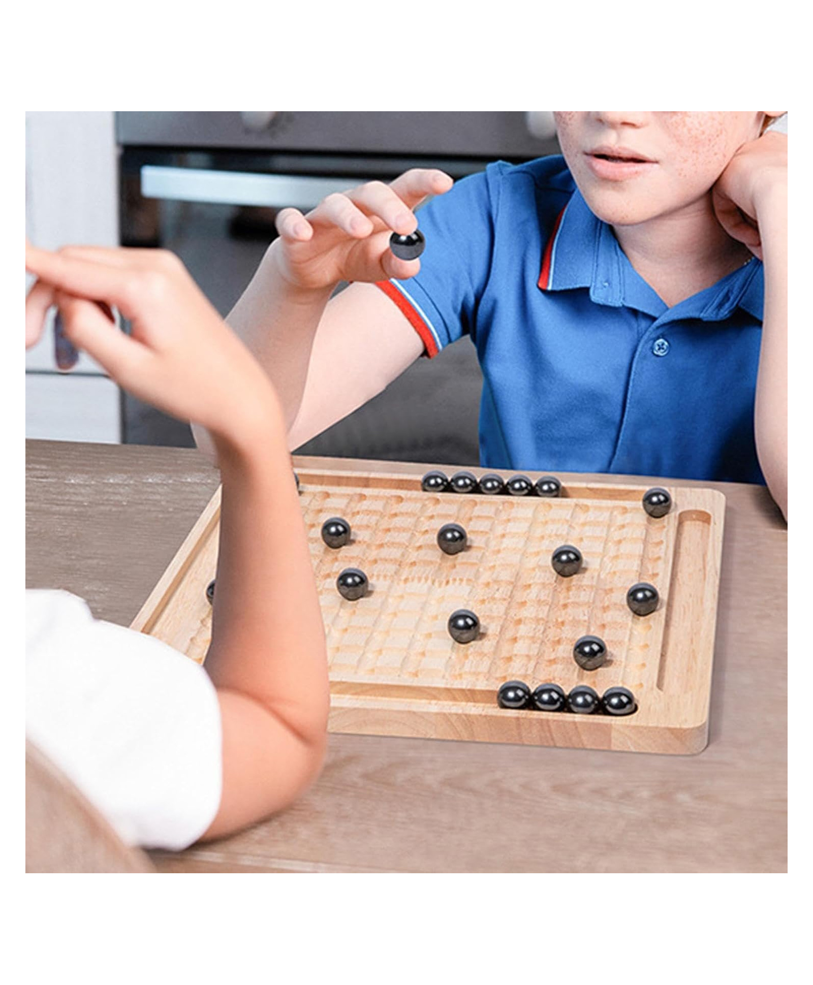 Sanjary Magnetic Chess Board Game with Steel Balls, Educational Strategy Puzzle Toy for Kids and Adults Family Fun Entertainment color design may vary-image-25