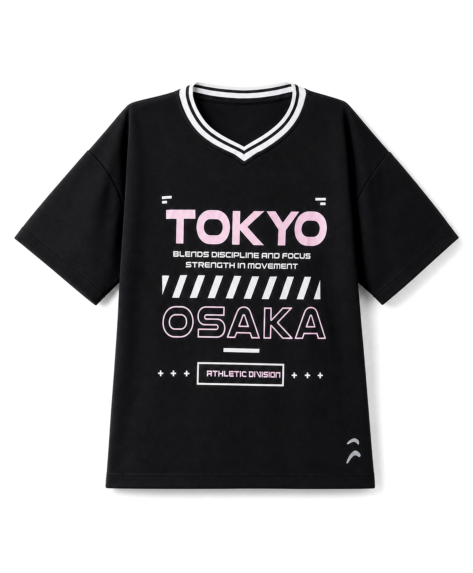 Pine Active Cotton Knit Half Sleeves T-Shirt With Text Print - Black-picture-3