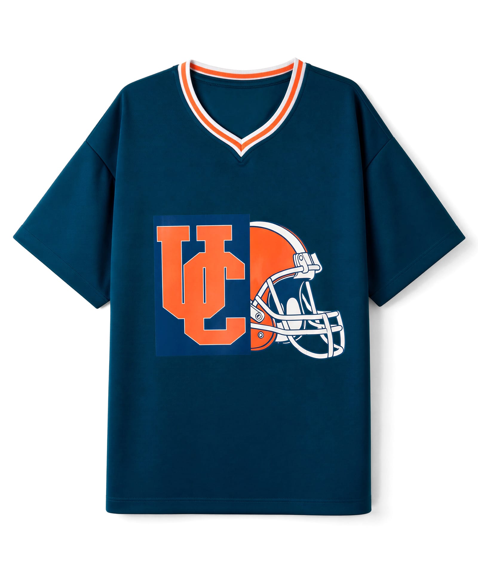 Pine Active Knit Half Sleeves T-Shirt with Helmet Print - Navy Blue-picture-10
