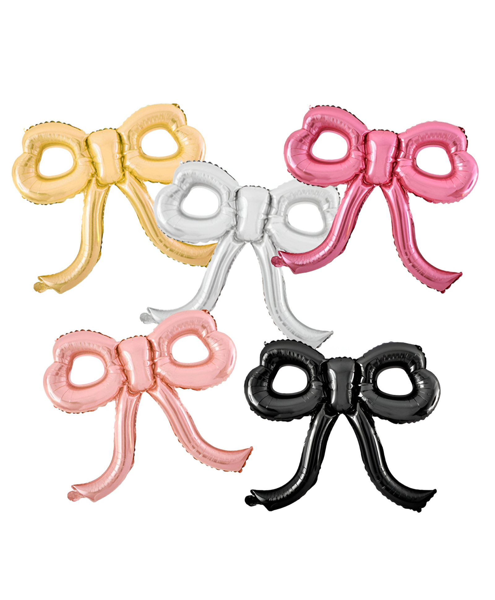 NEGOCIO 5 Pcs Bow Giant Foil Balloons for Baby Shower Bridal Engagement Wedding Bachelorette Party & Graduation Decorations- PACK OF 1- COLOR MAY VARY-image-3