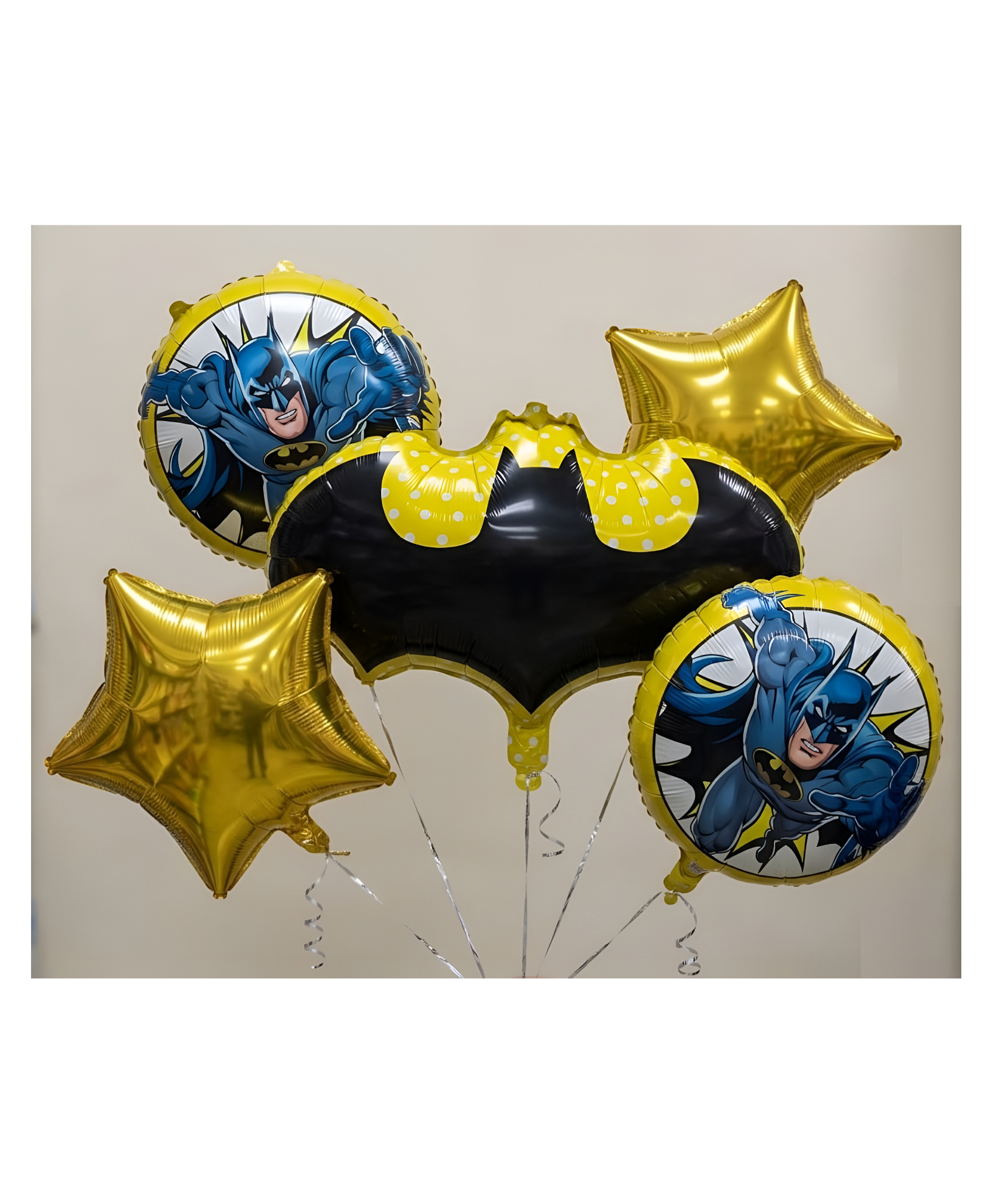 NEGOCIO Batman theme foil balloons, Birthday decoration items kit for kids Perfect for batman fans- PACK OF 1- COLOR MAY VARY-image-7
