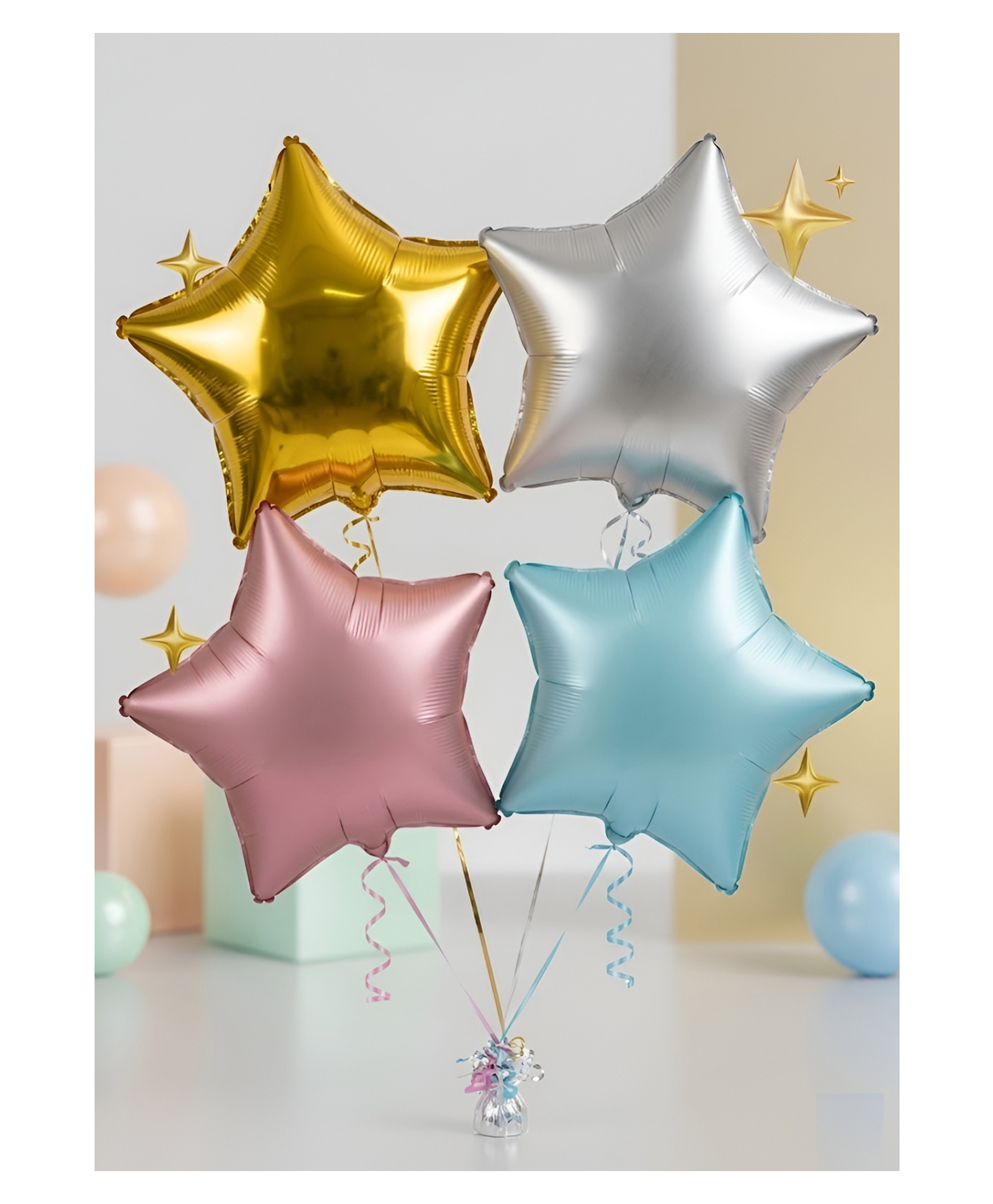NEGOCIO Solid Foil Star Balloons for Birthday Anniversary Christmas Party Decoration - PACK OF 1 - COLOR MAY VARY-image-38