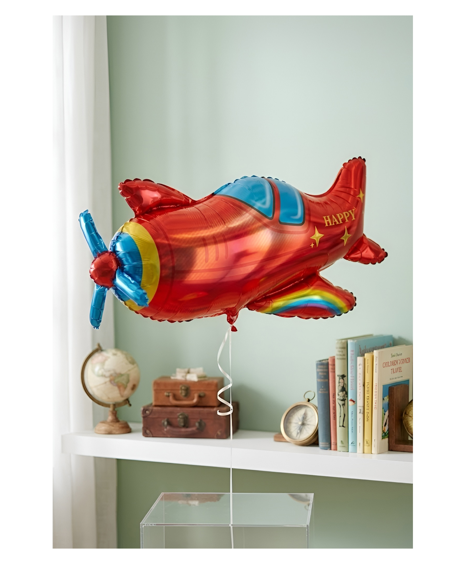 NEGOCIO Airplane Birthday Balloons Transportation Balloons, Airplane Balloon for Party Helium Foil - PACK OF 1 - COLOR MAY VARY-picture-30