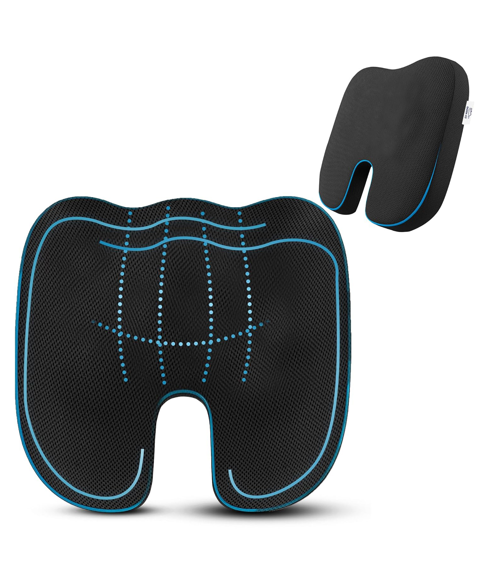 GADDA CO Orthopedic Coccyx Seat Cushion for Tailbone Pain Relief | Memory Foam Ergonomic Cushion for Sciatica & Back Pain | Office & Home Chairs | Supports Upto 120 Kg | Mesh Black-image-18