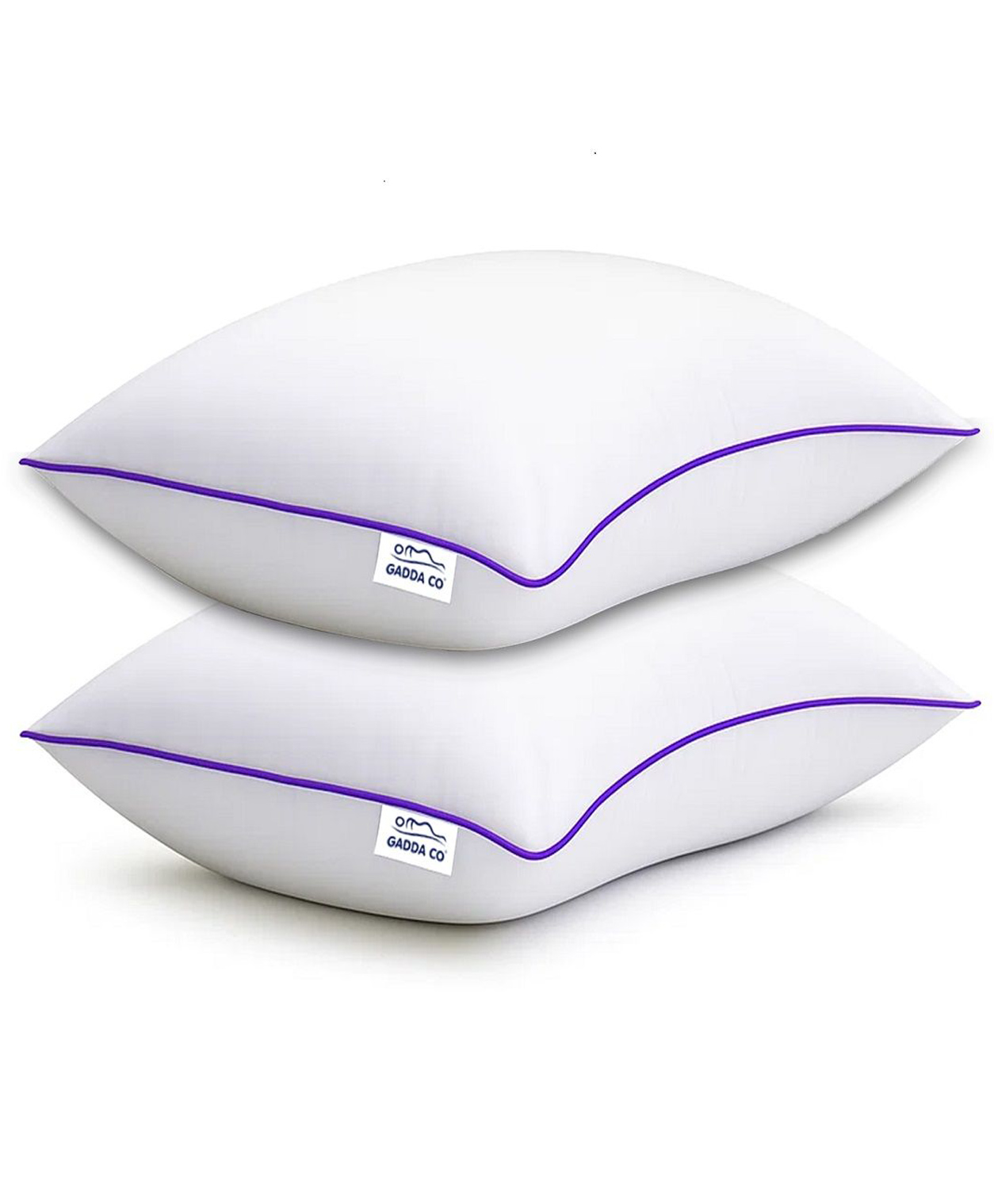 GADDA CO Ultimate Cozy Gel Microfiber Sleeping Pillow for Bed | High Density, Breathable & Hypo-Allergenic Cushion for Bed | Long-Lasting Fluffiness Bed Pillow| King Size Pillow | White | Pack of 2-picture-11