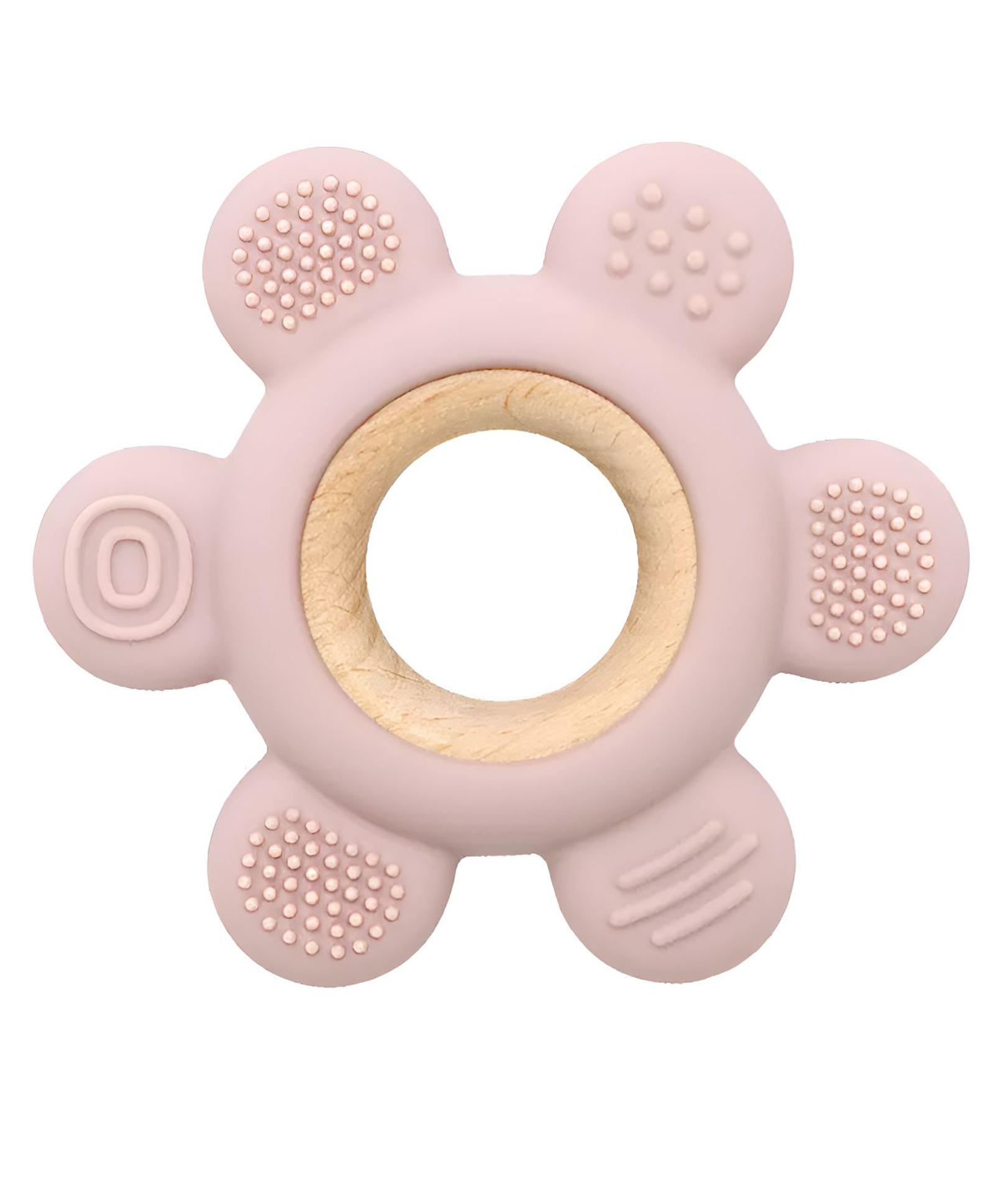 COZY VIBES Round Shape Bpa Free Silicone Ring Baby Soothing Rudder Teething Toy Baby Flower Teether for Newborn Toddler Babies- PACK OF 1- COLOR MAY VARY-picture-27