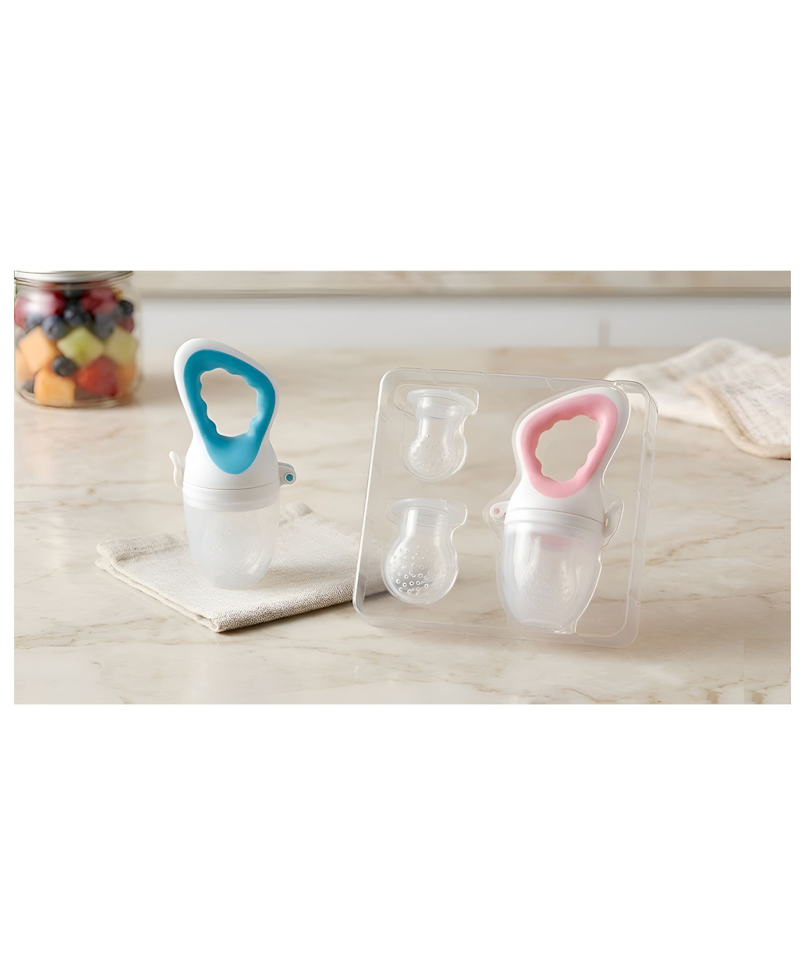 COZY VIBES Baby Fruit Pacifier and Teether Food-Grade Silicone And Is Safe And Non-Toxic, Allowing It To Be Chewed - PACK OF 1 - COLOR MAY VARY-image-42