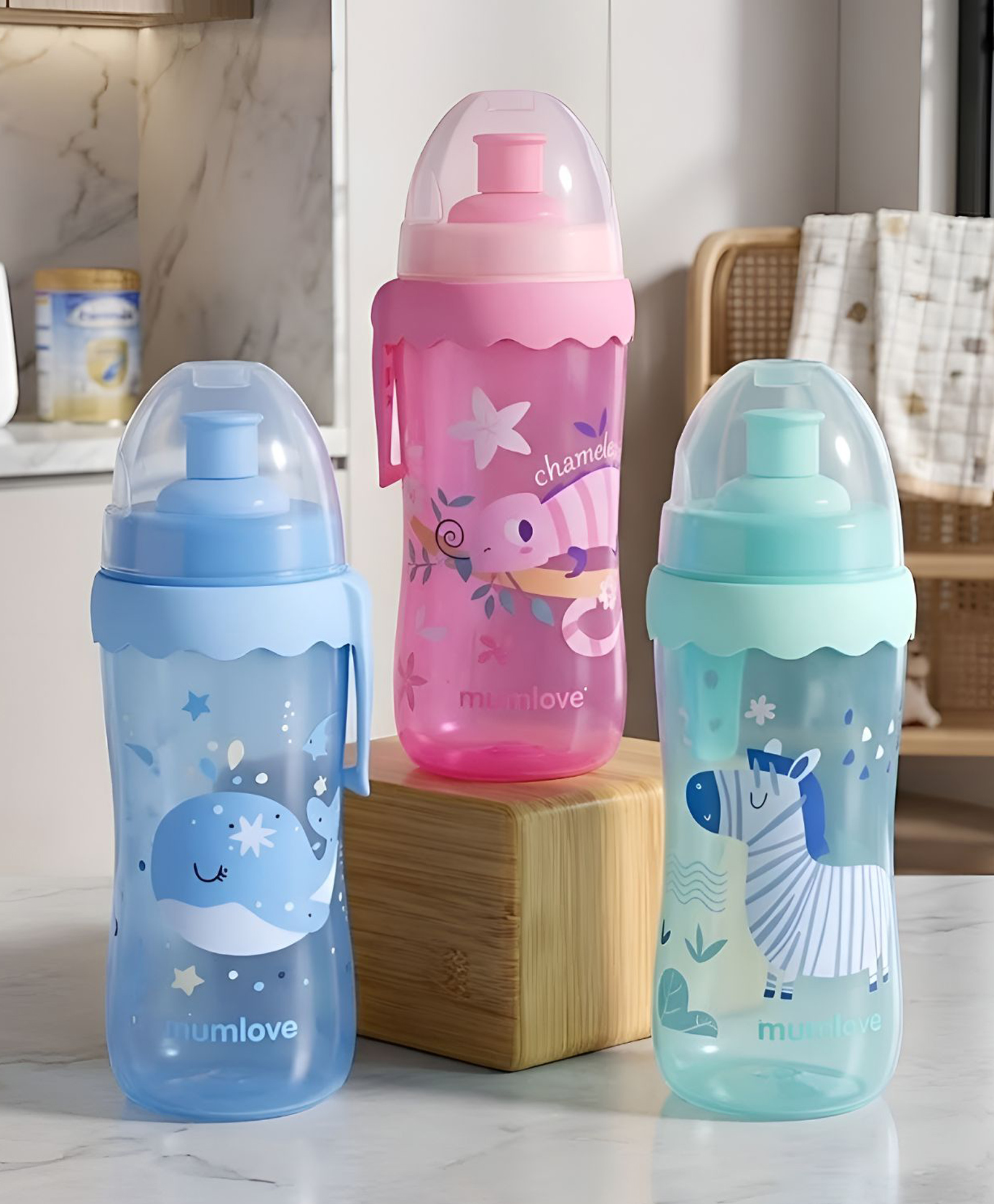 COZY VIBES Aesthetic Drinking Cup Water Bottle, Cute Cartoon Picture Drinking Cup Water Bottle, No Straw, Heat Resistant, Leakproof, Drinking Cup Water Bottle - PACK OF 1 - COLOR MAY VARY-image-17