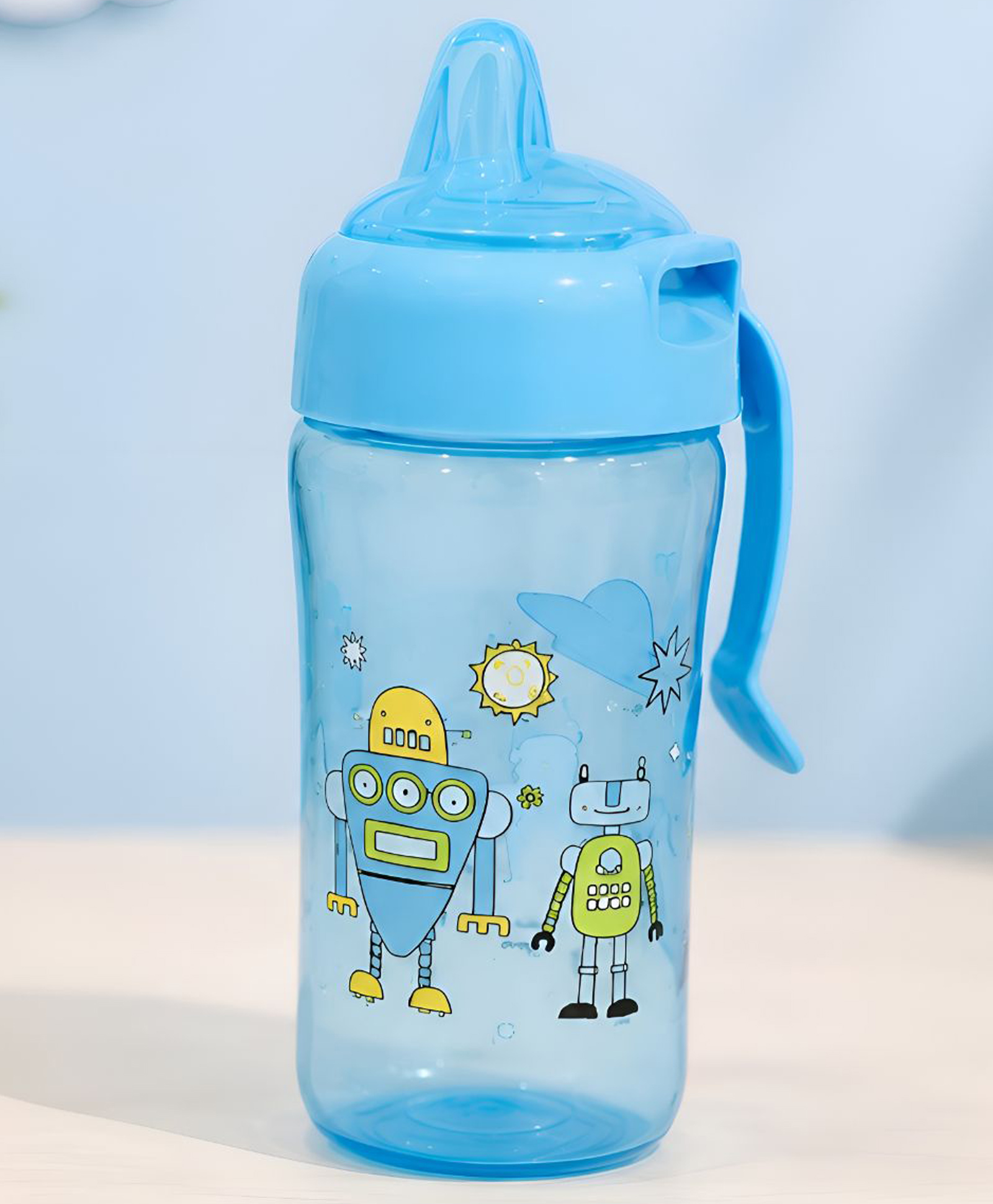 COZY VIBES 300 ml Milk Bottle Safe and Durable Baby Bottle Designed with a Protective Handle Sleeve and Easy-Grip Handles for Little Hands - PACK OF 1 - COLOR MAY VARY-image-17