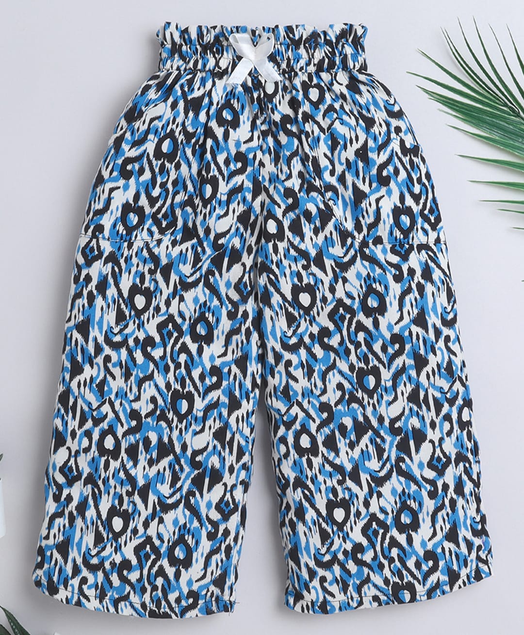 the magic wand CrayonFlakes Rayon Woven Full Length Abstract Printed Culottes - Black-picture-18