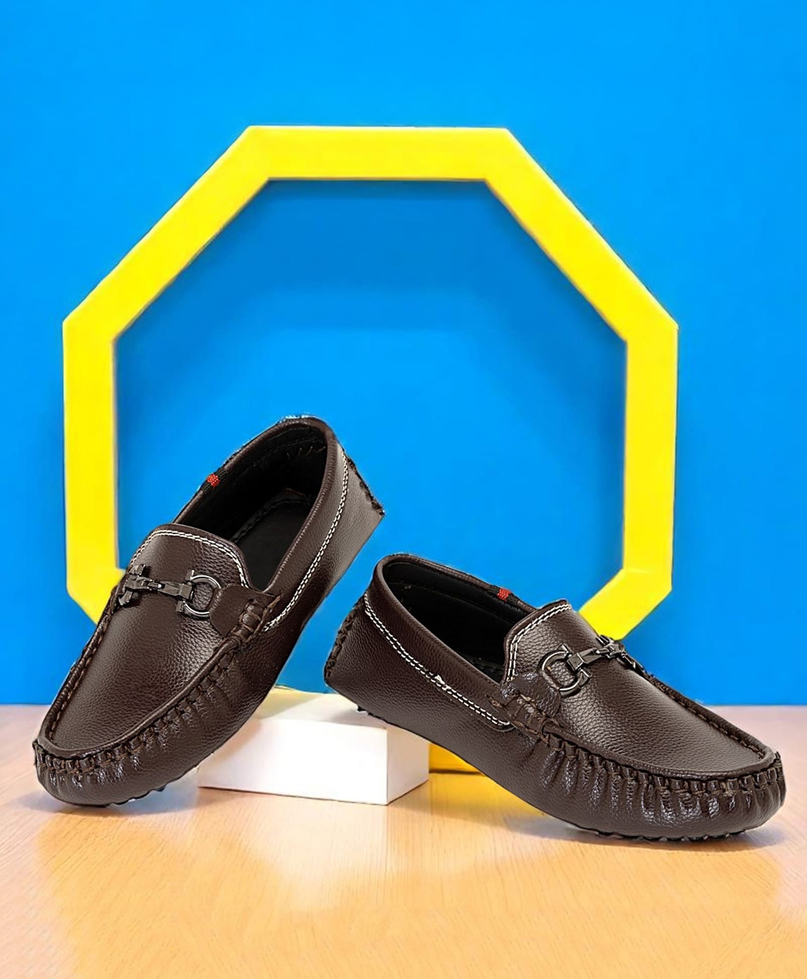 Freeplay Chain Applique Detailed Loafers - Brown-picture-5