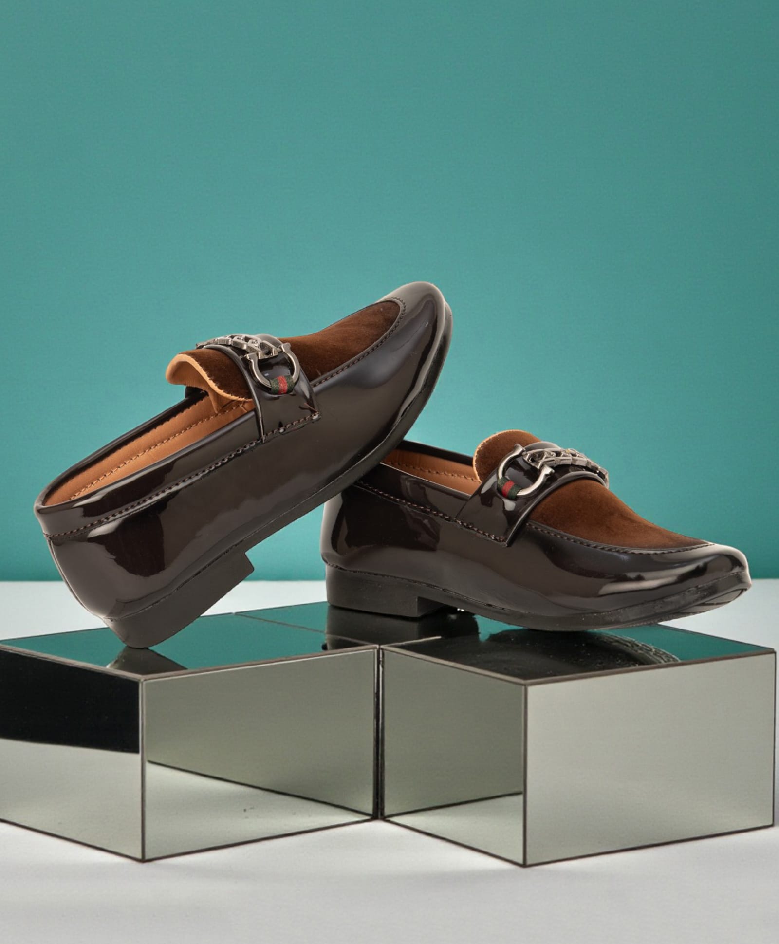 Freeplay Metal Applique Detailed Loafers - Brown-picture-12