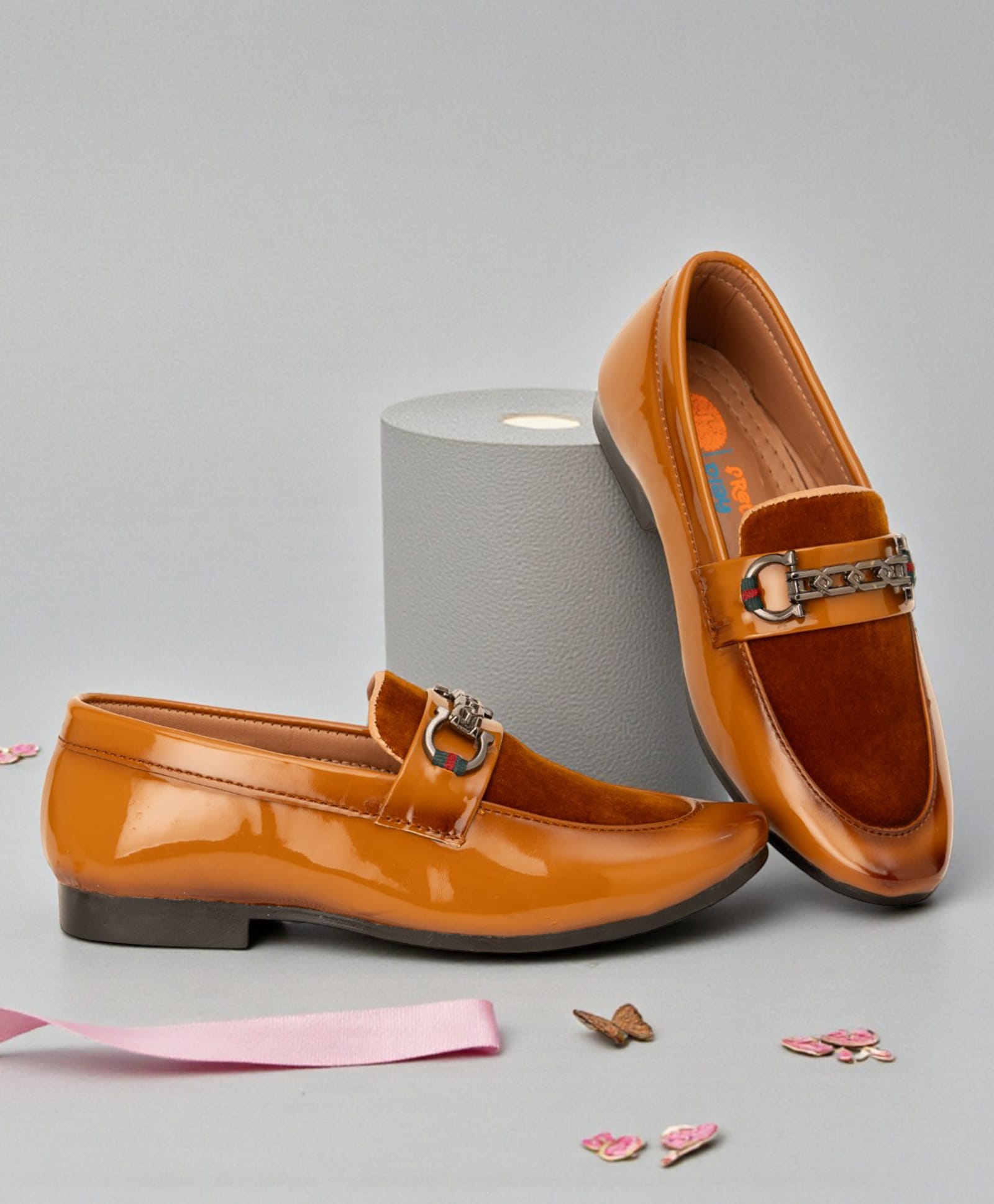 Freeplay Metal Applique Detailed Loafers - Tan-picture-10