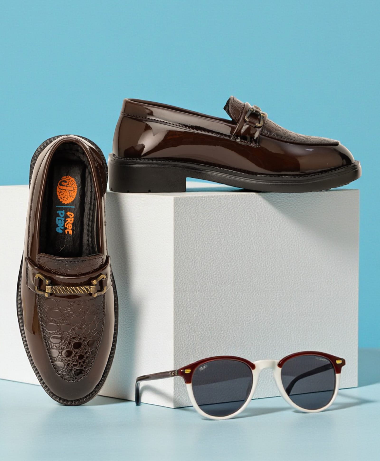 Freeplay Metal Applique Detailed Loafers - Tan-picture-34