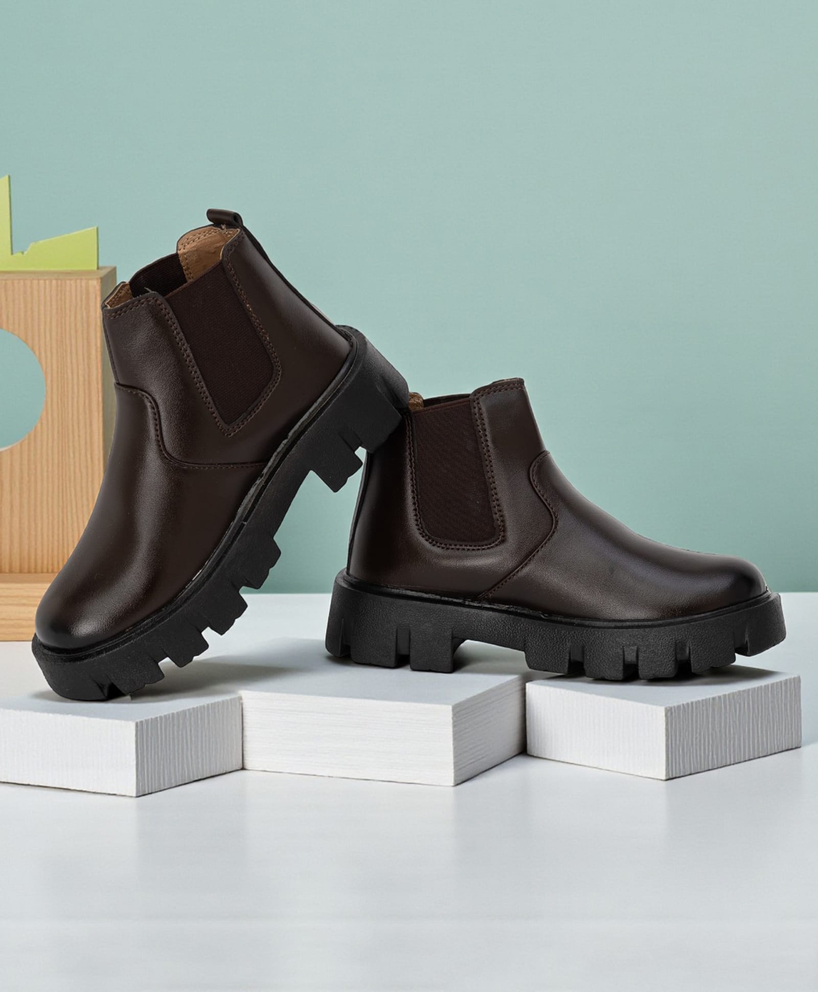 Freeplay Solid Slip On Boots - Brown-picture-11