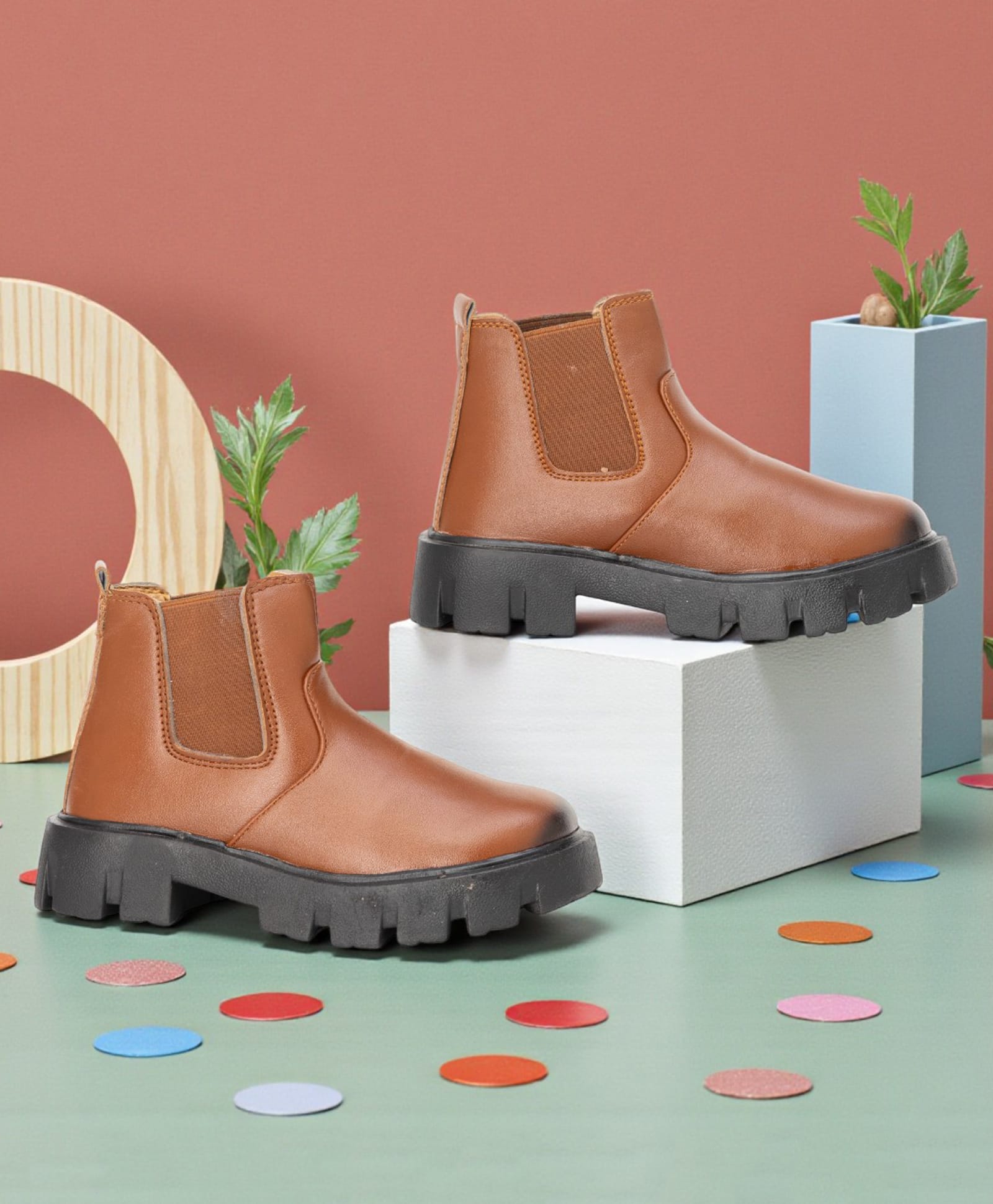 Freeplay Solid Slip On Boots - Tan-picture-39