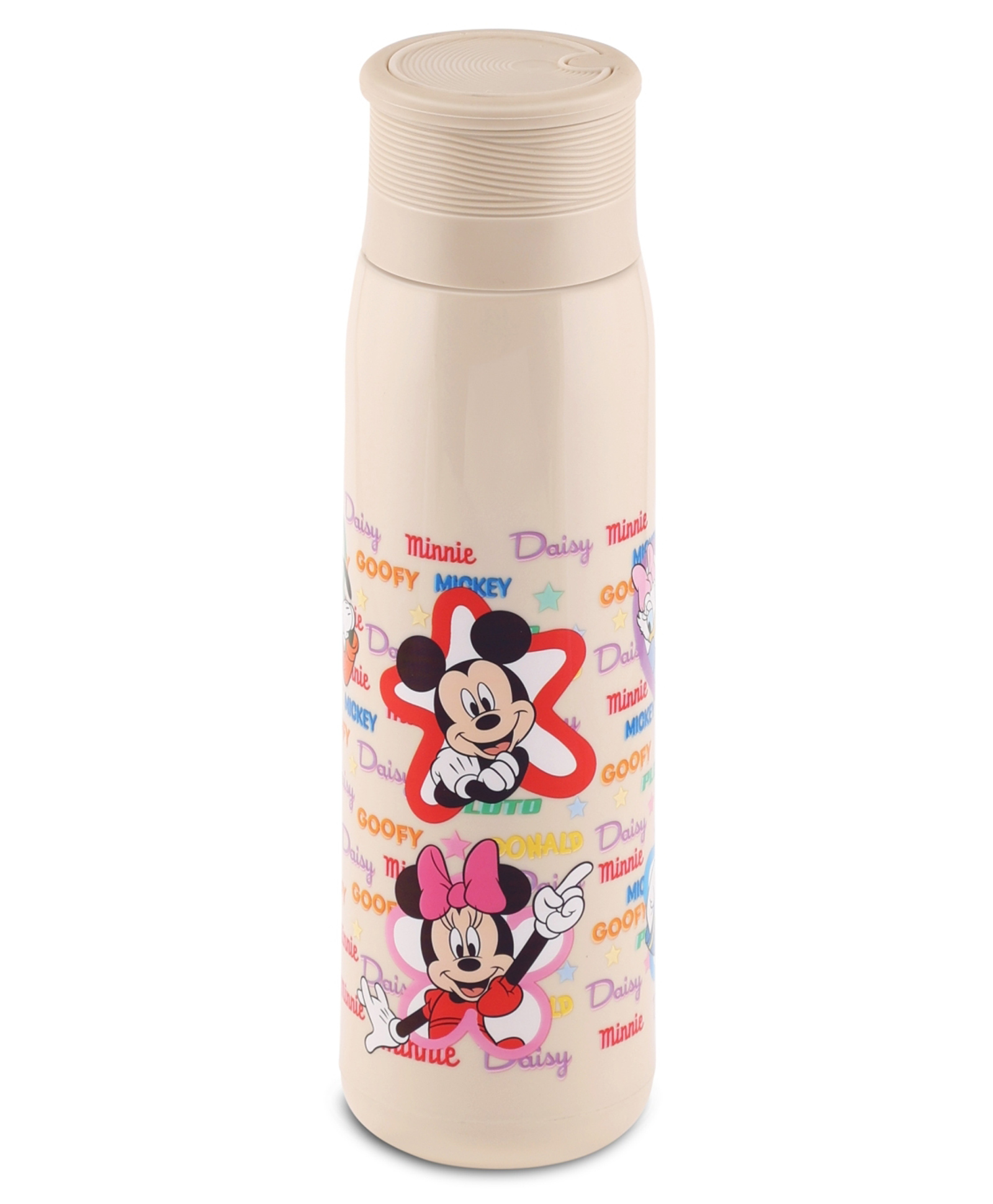 JAYPEE Isofit Insulated Inner Stainless Steel Disney Mickey Print Water Bottle for school kids 690 ml Wide Mouth & Leakproof Kids Bottle, Beige-image-32