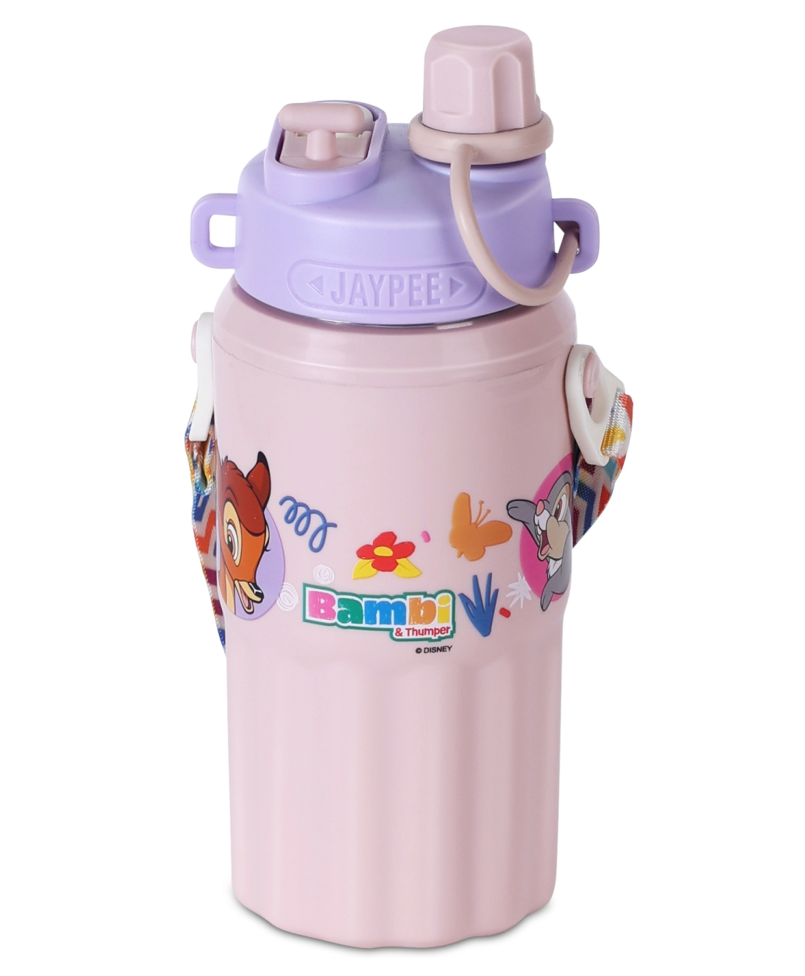 Jaypee Ribble 600ml Insulated Inner Stainless Steel Spout & Sipper Mouth Water Bottle With Handy Strap, Pink - 450 ml-picture-40