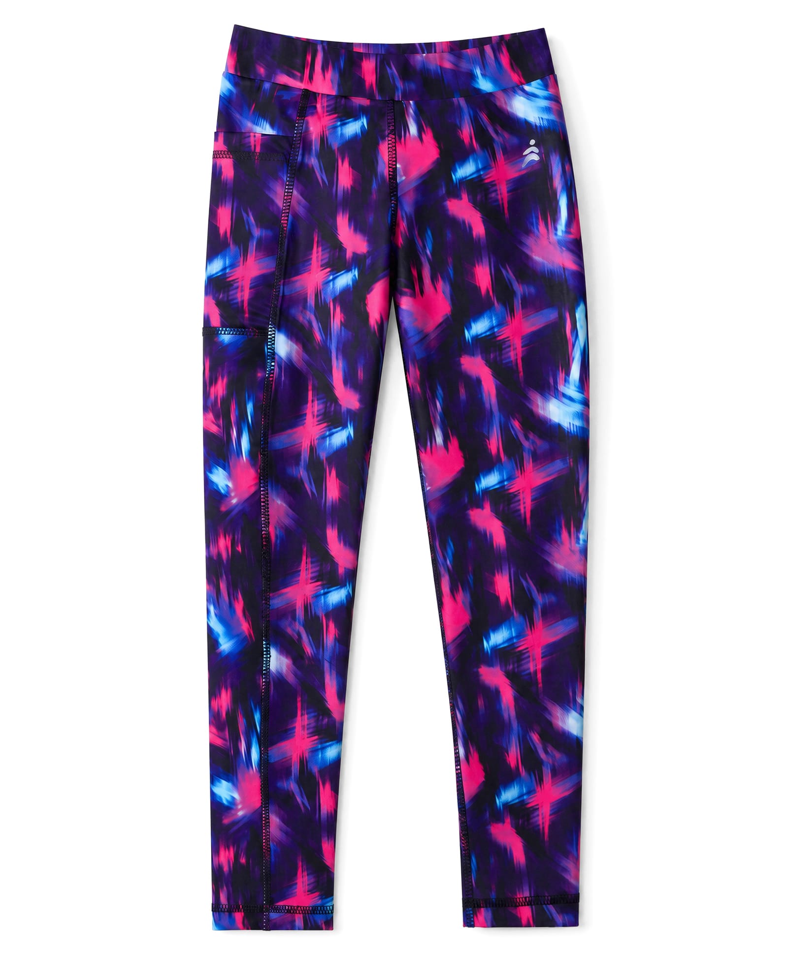 Pine Active Knit Full Length Abstract Printed Leggings - Purple-picture-23