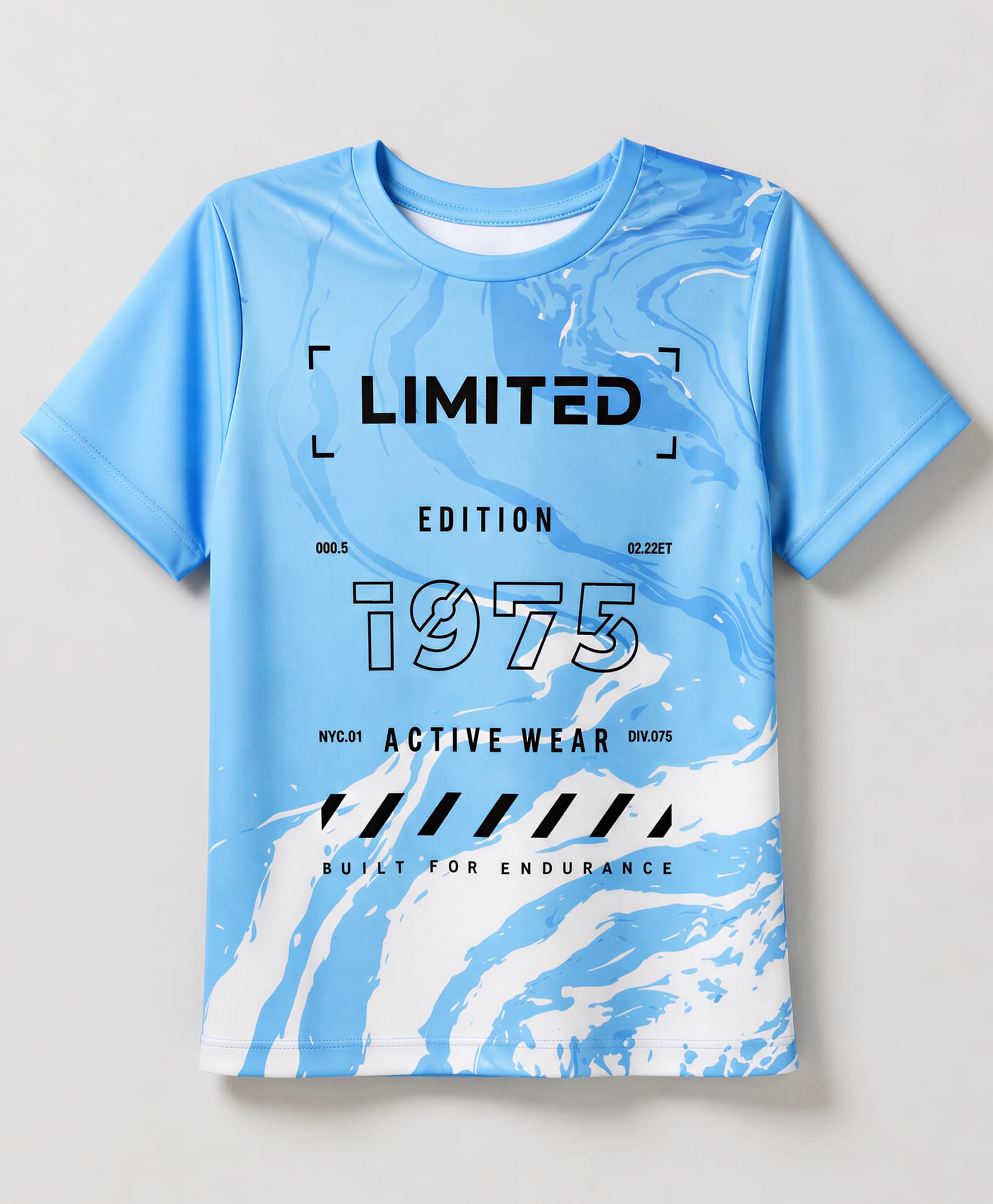 Pine Active Knit Half Sleeves T-Shirt with Text Print - Blue-picture-18