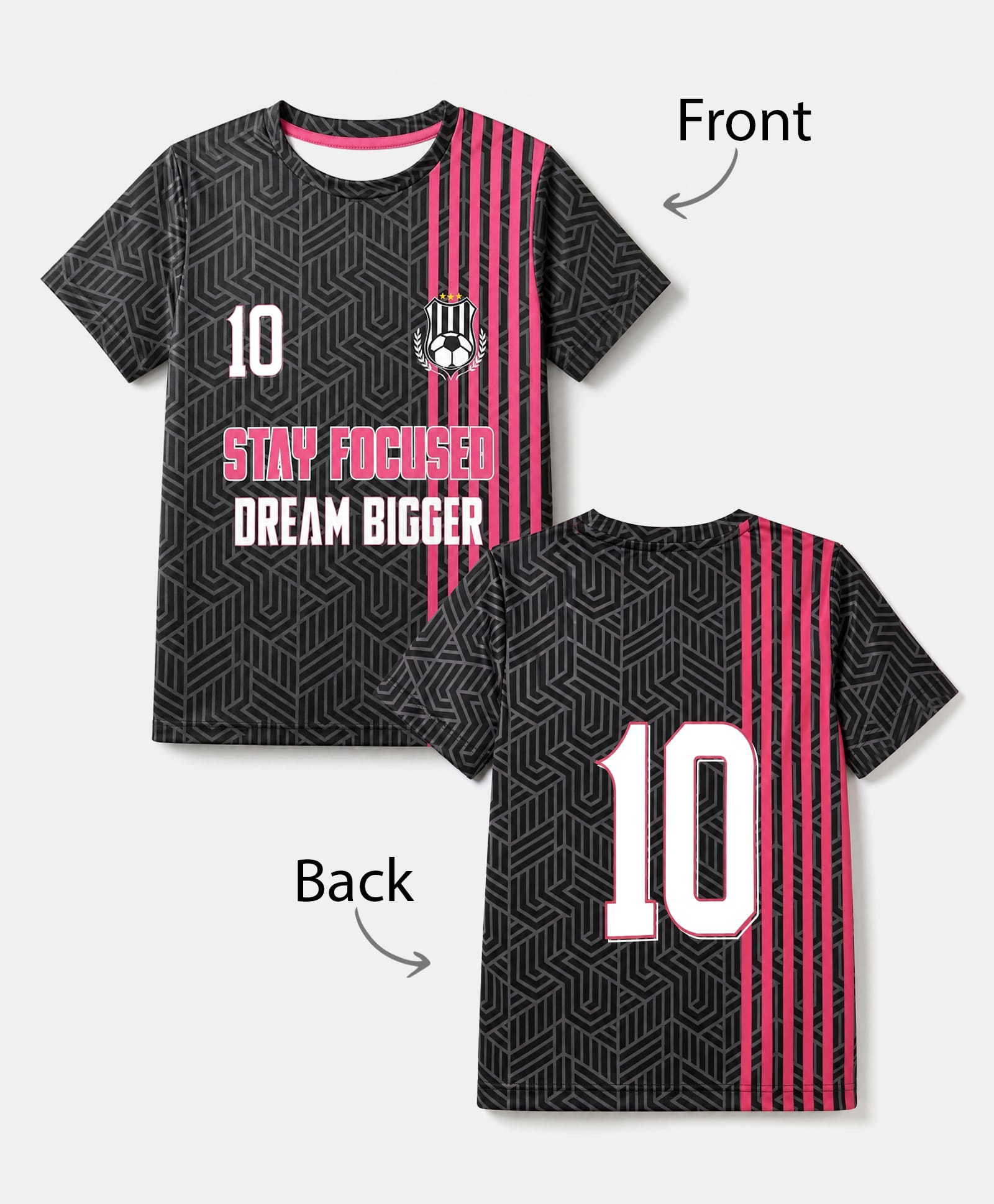 Pine Active Knit Half Sleeves T-Shirt With Text Print at Front & Back - Black-picture-20