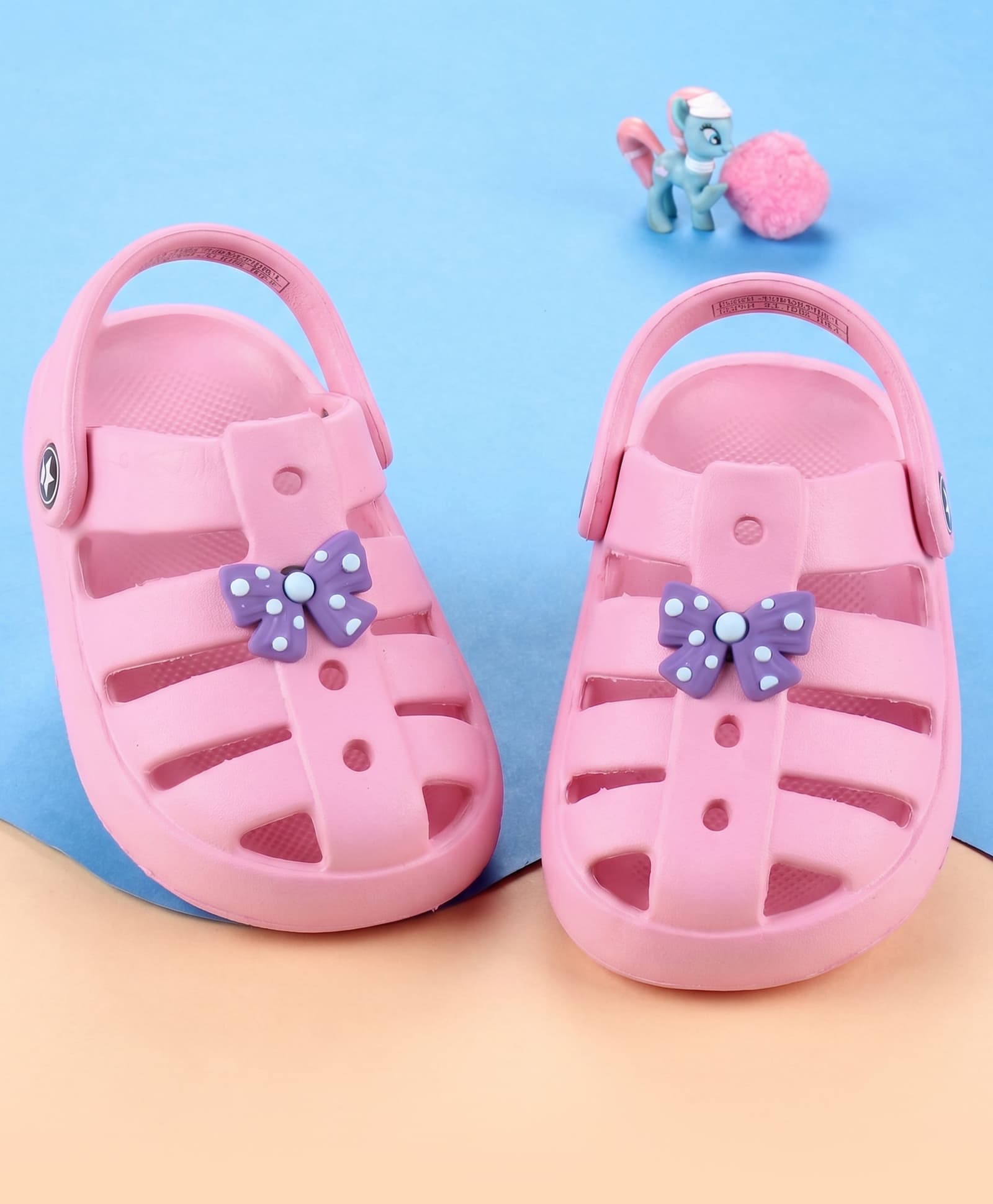 Cute Walk by Babyhug Back Strap Closure Clogs With Bow Applique - Pink-picture-25