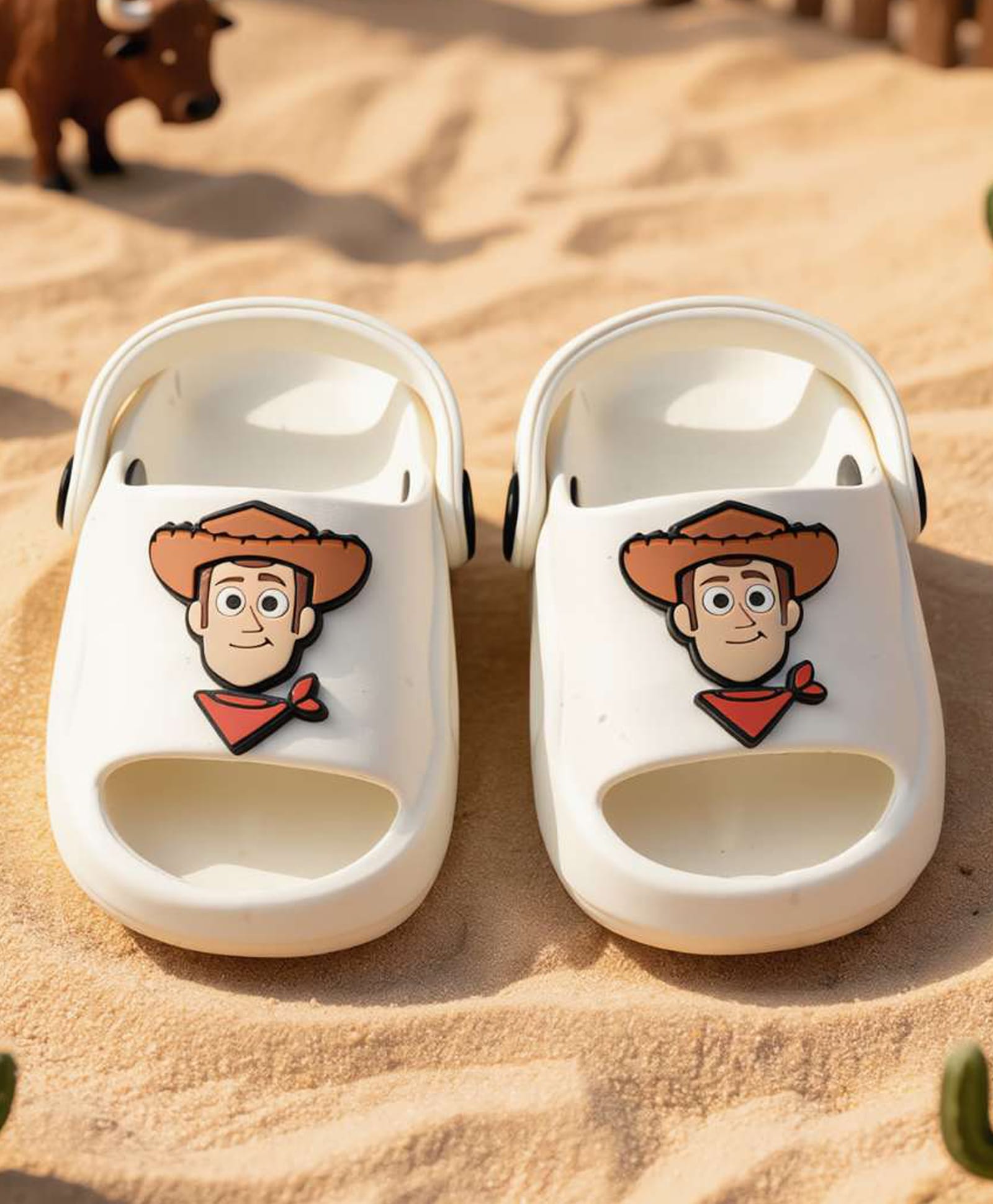 Yellow Bee Disney Pixar Featuring Toy Story Woody Applique Detailed Sandals - White-picture-27