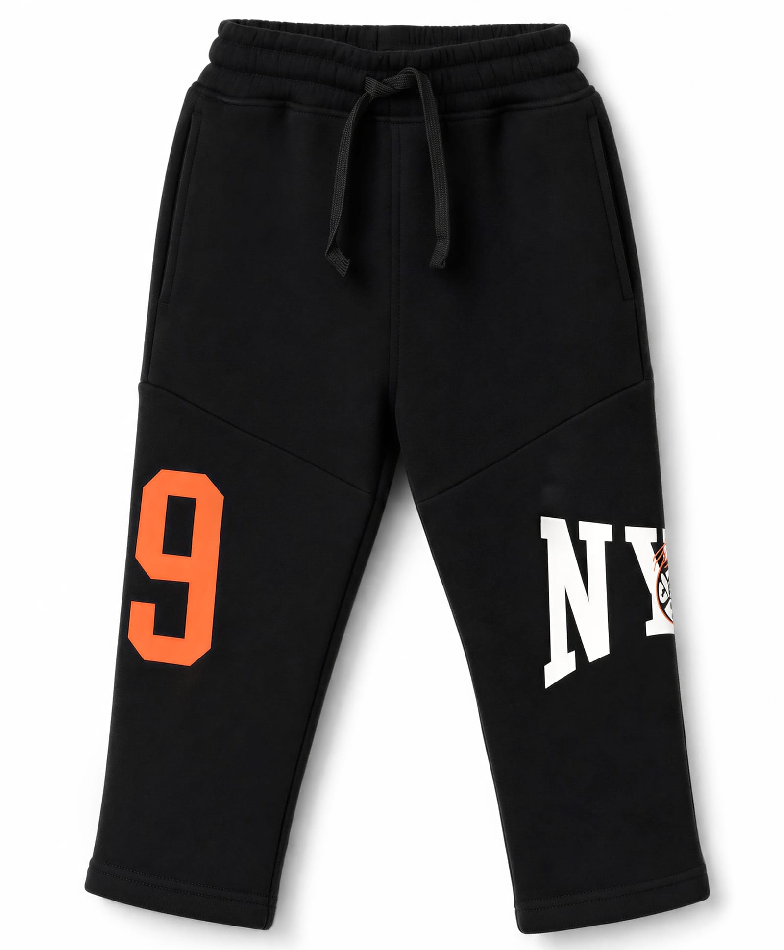 Doreme Knit Full Length Fleece Pant With Text Print - Black-picture-21