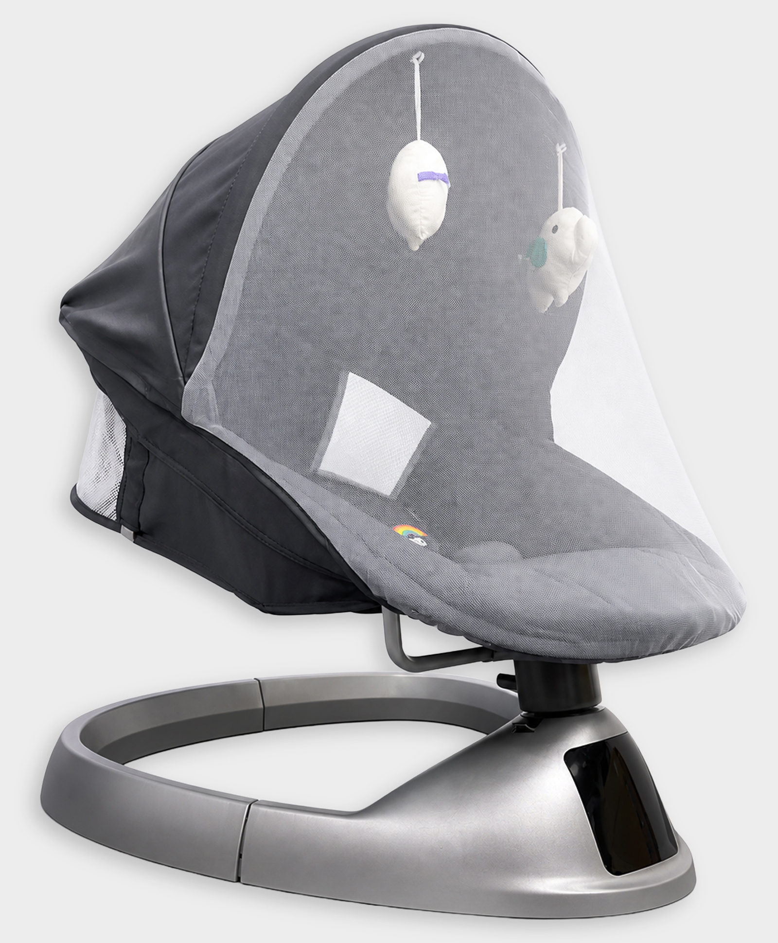 Mi Arcus Electric Baby Swing with 5-Point Safety Harness, Mosquito Net & Soft Cushion Seat- Grey-picture-14