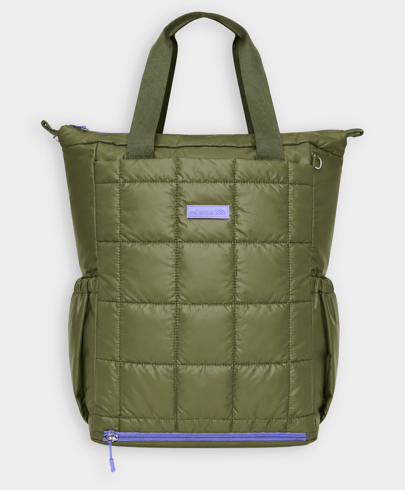 Mi Arcus Solid Design Maternity Diaper Bag with Zip Closure,Backpack, Includes Diaper Changing Sheet for Travel- Olive-image-1