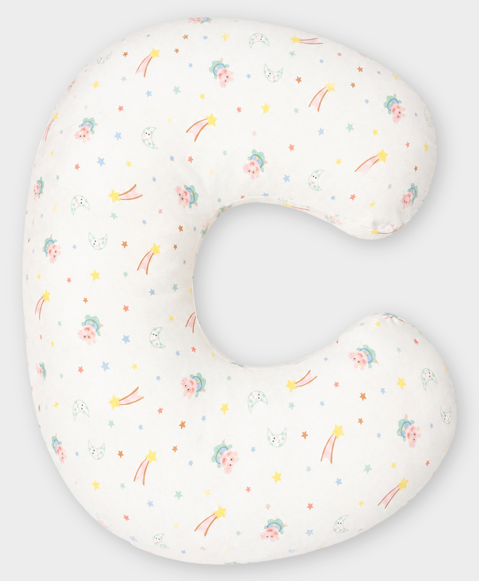 Mi Arcus Peppa Pig Printed Feeding Pillow Nursing Pillow Portable Comfortable Cushion - White-image-10