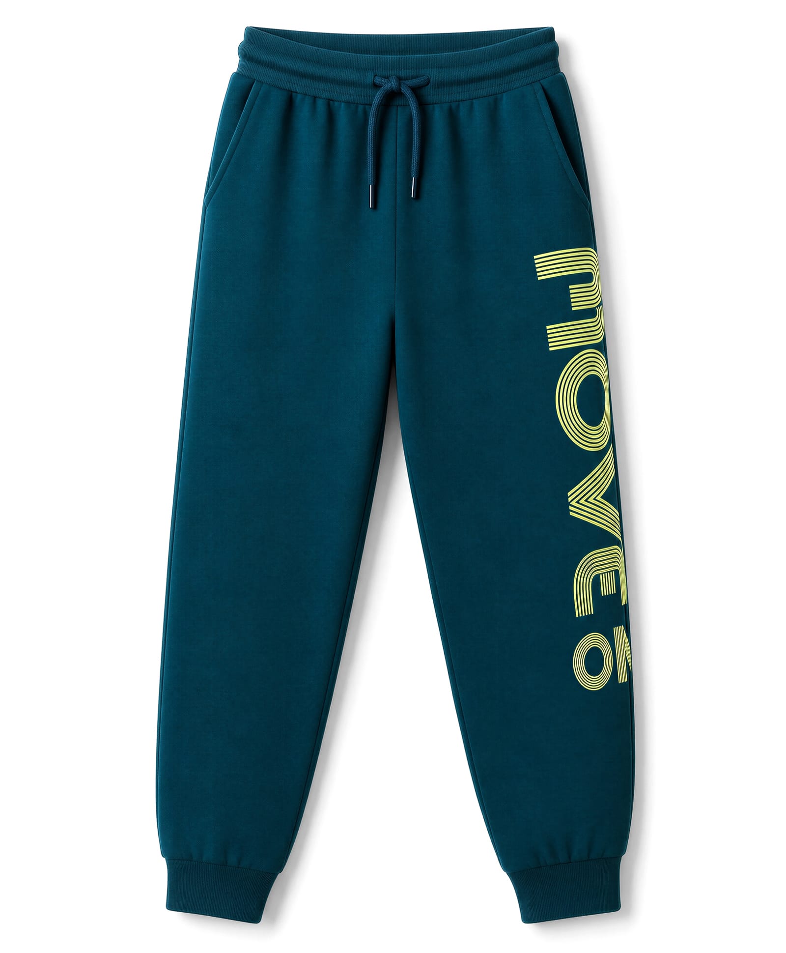 Taeko Looper Knit Full Length Text Printed Lounge Pant - Blue-picture-30