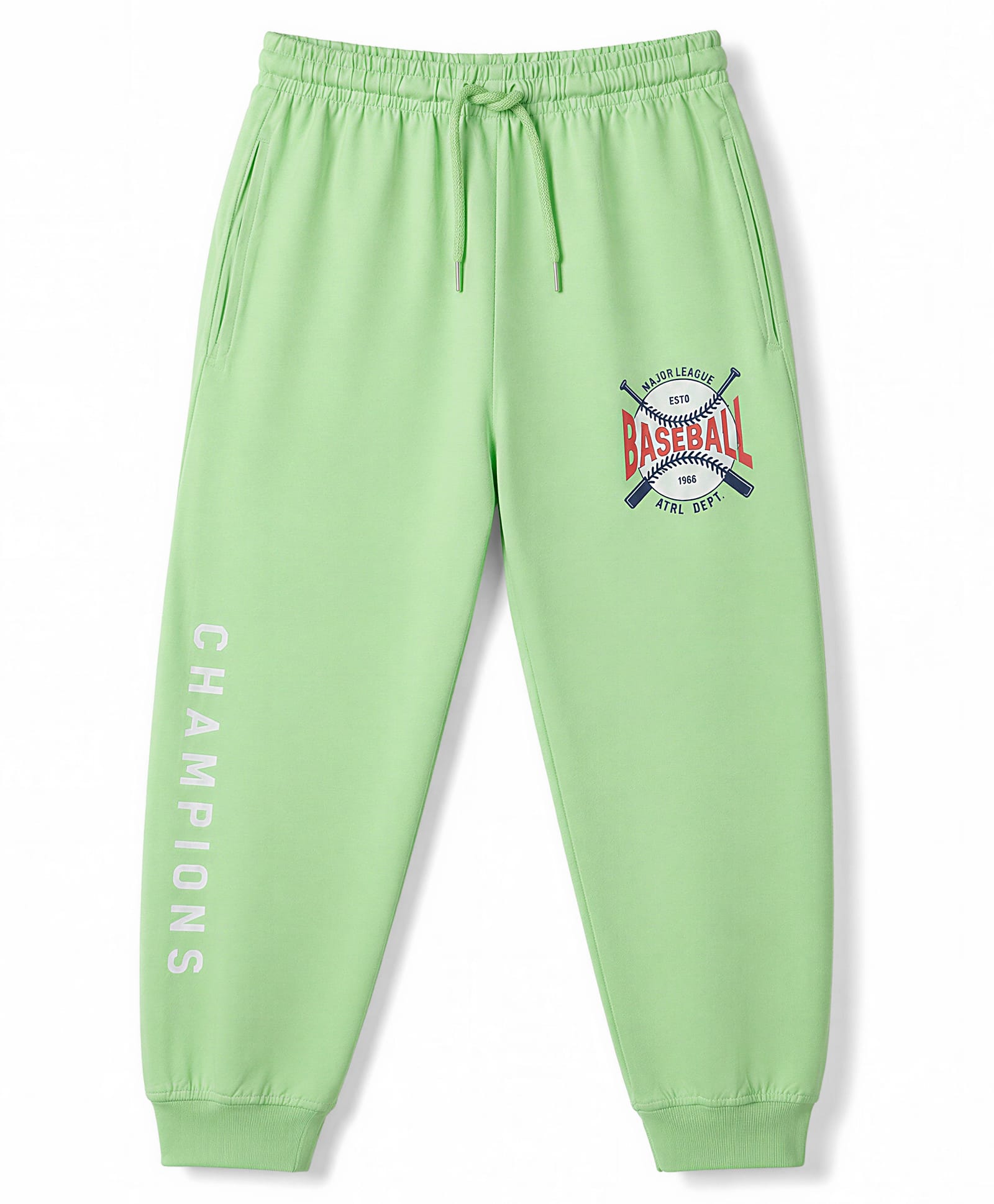 Taeko Single Jersey Knit Full Length Text Printed Lounge Pant - Light Green-picture-31