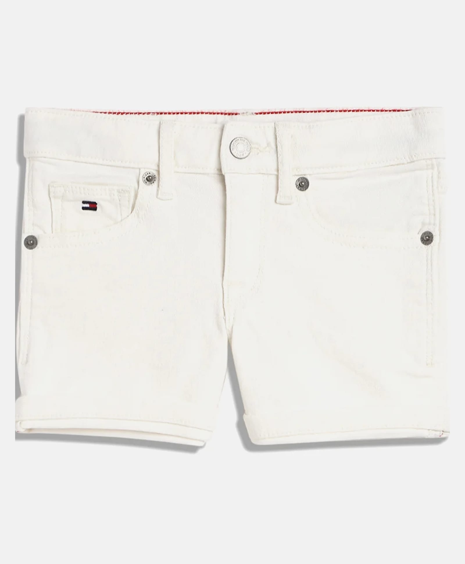 Tommy Hilfiger Cotton Woven Knee Length Solid Shorts - White-picture-28