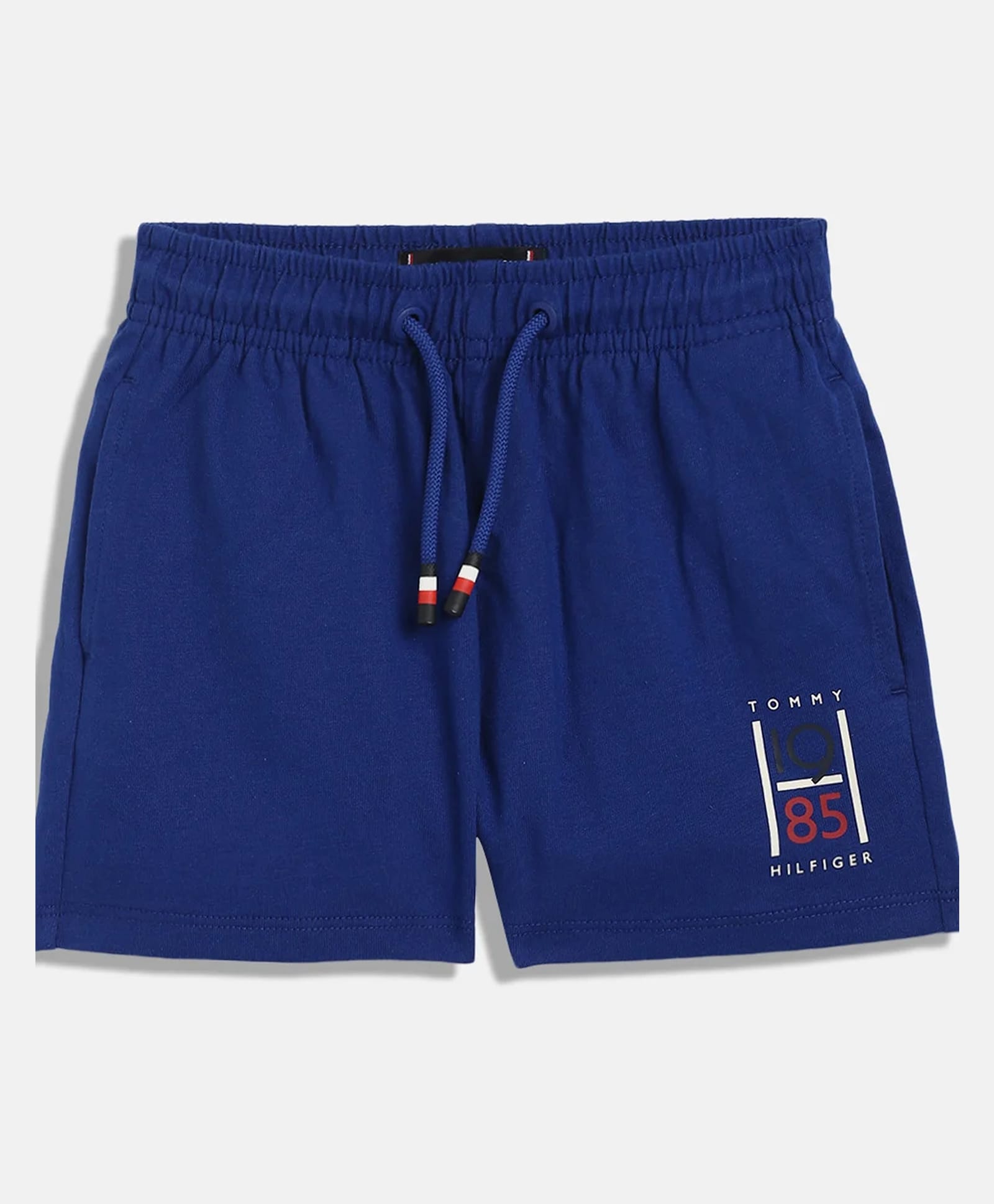 Tommy Hilfiger Cotton Knit Knee Length Text Printed Shorts - Blue-picture-27