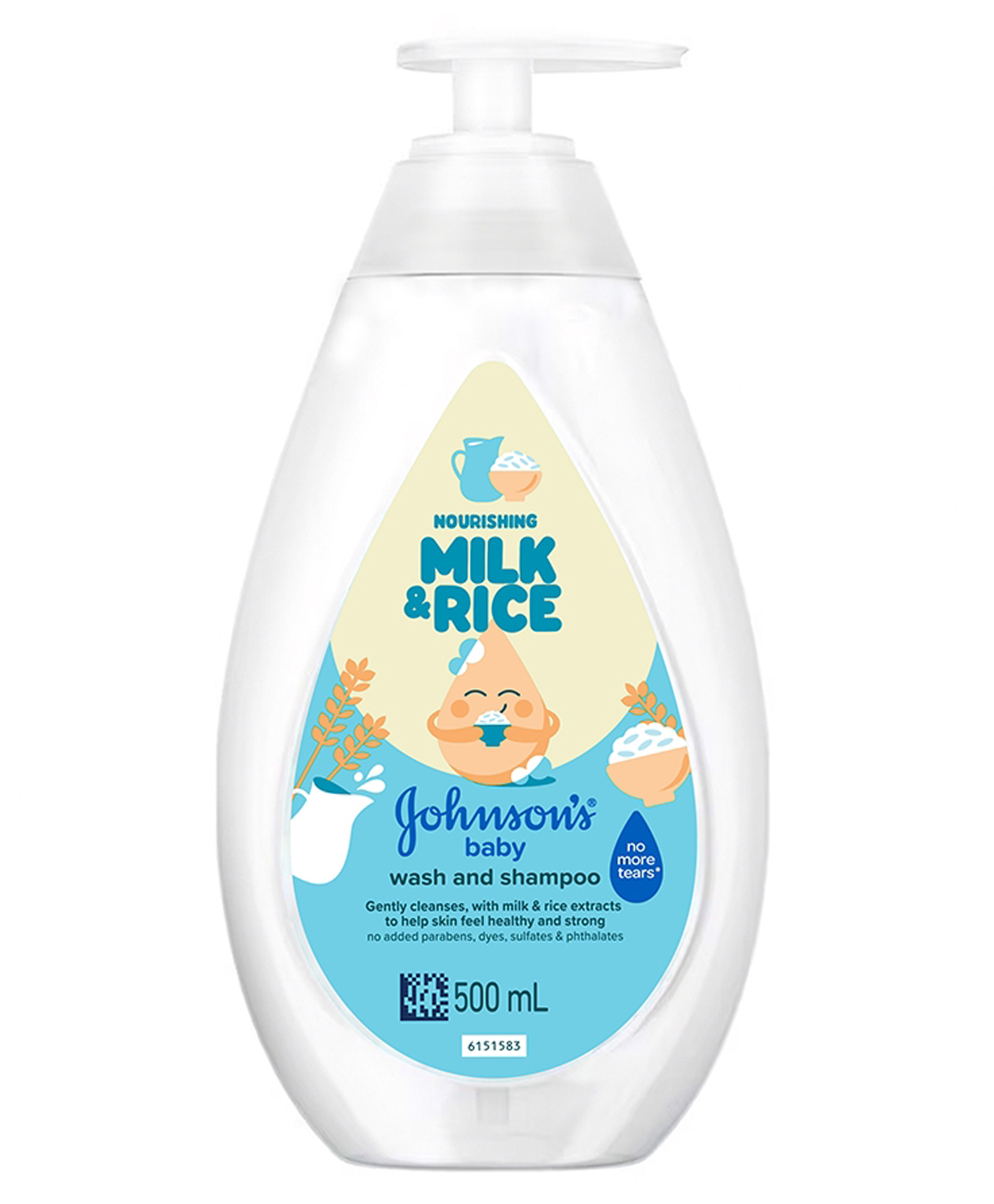 Johnson's Baby Nourishing Milk & Rice Wash & Shampoo 500 ml-picture-35