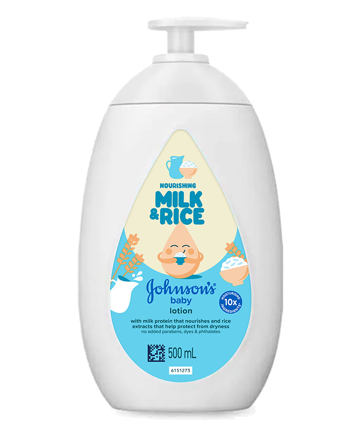 Johnson's Baby Nourishing Milk & Rice Lotio Moisturizing Lotion with Milk Proteins, Rice Extracts & Multivitamin Complex - 500 ml-picture-12