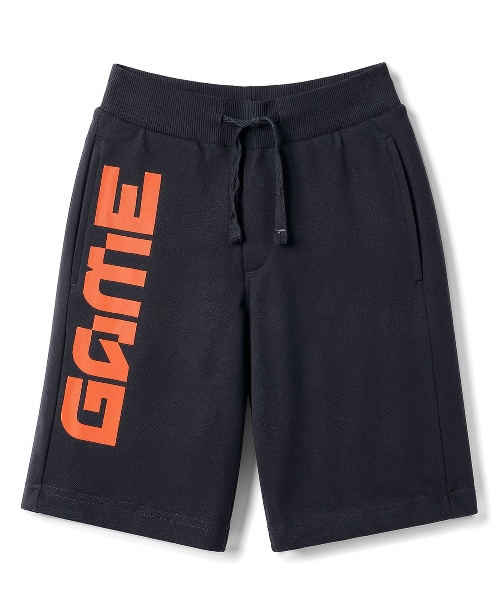 UCB Cotton Knit Knee Length Game Printed Shorts - Black-picture-35