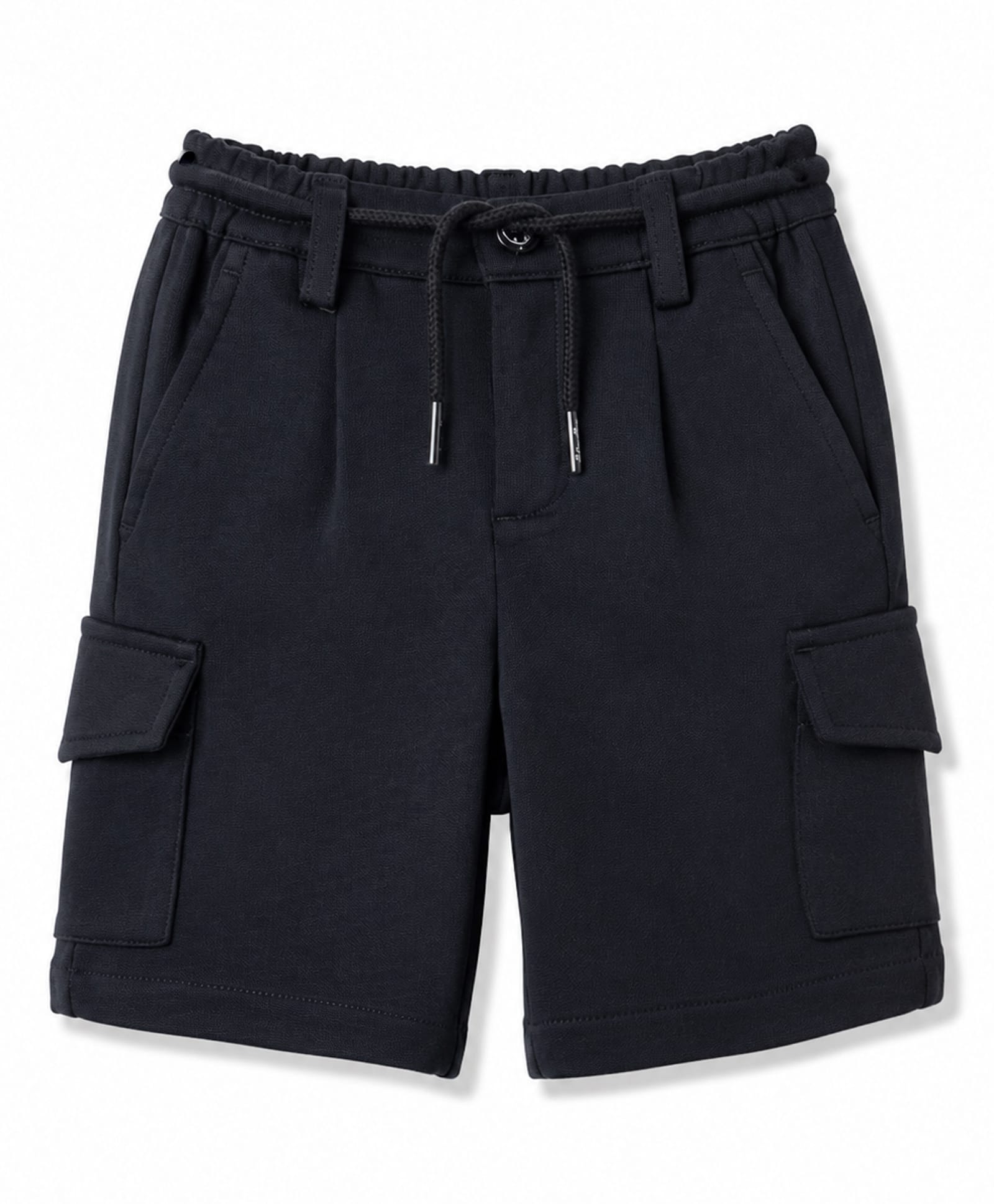 UCB Woven Knee Length Solid Cargo Utility Shorts - Navy Blue-picture-44