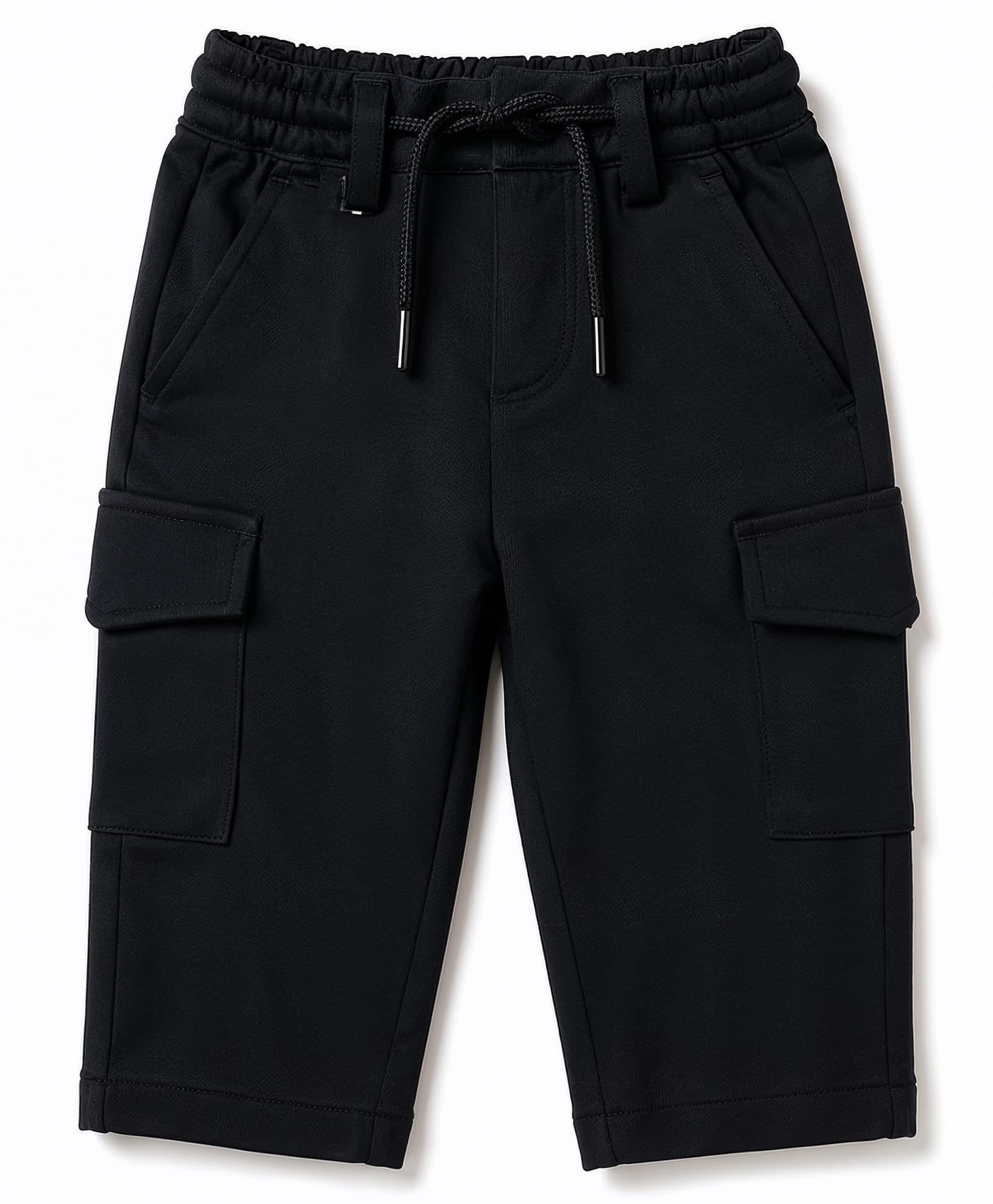 UCB Woven Full Length Solid Cargo Trouser - Black-picture-39