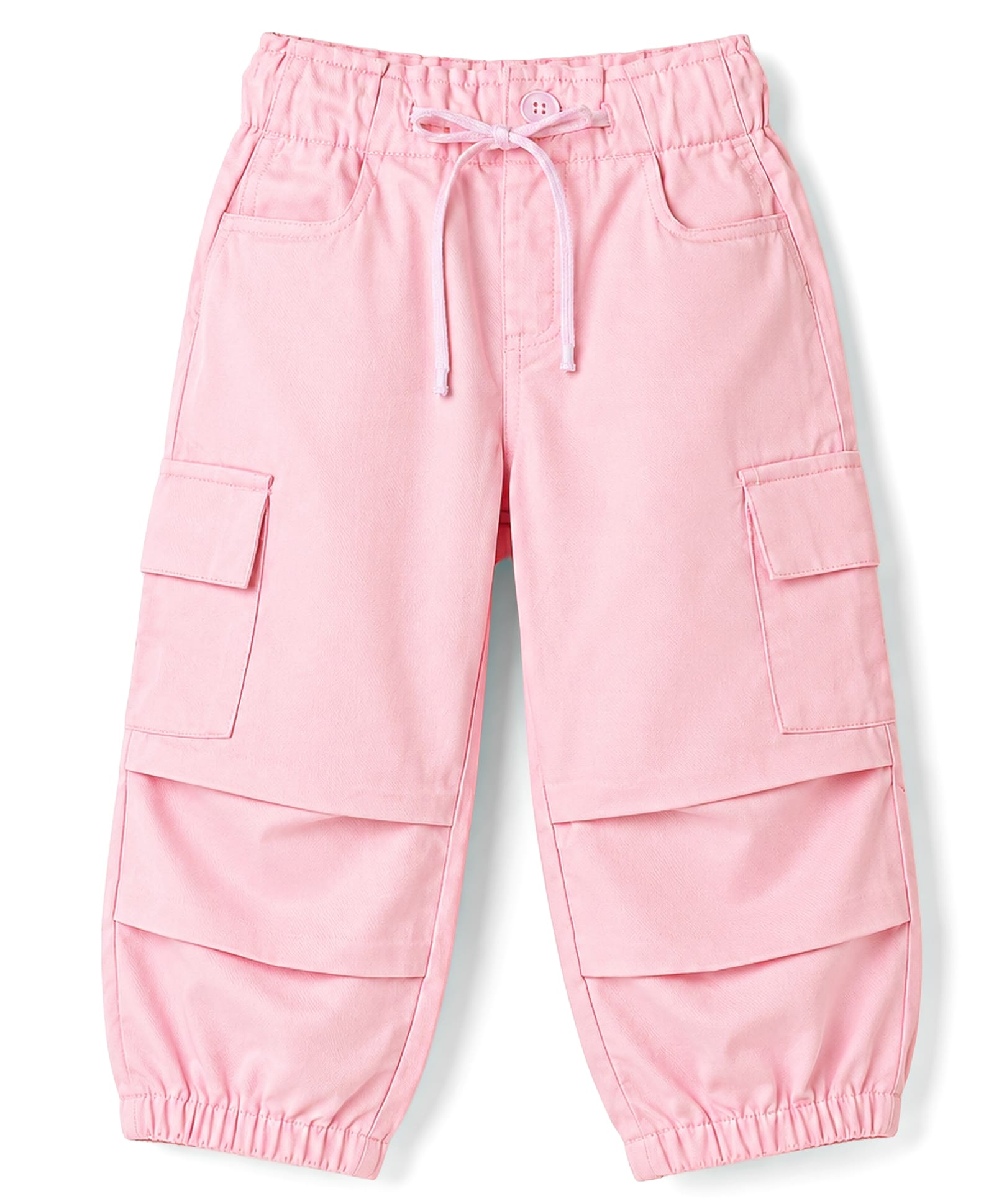 UCB Cotton Woven Full Length Solid Utility Cargo Trouser - Pink-picture-27