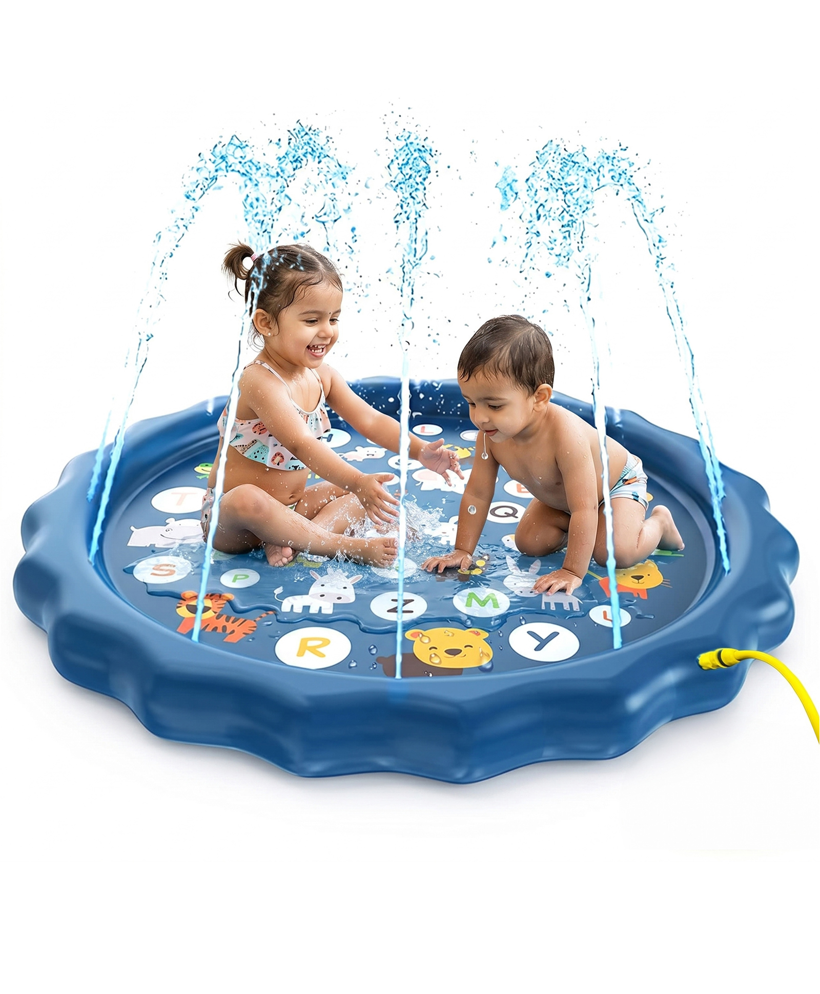 Kidology Kids Splash Pad Sprinkler Mat, Outdoor Water Spray Pool Toy with Non-Slip Foldable Design for Toddlers & Children-picture-26