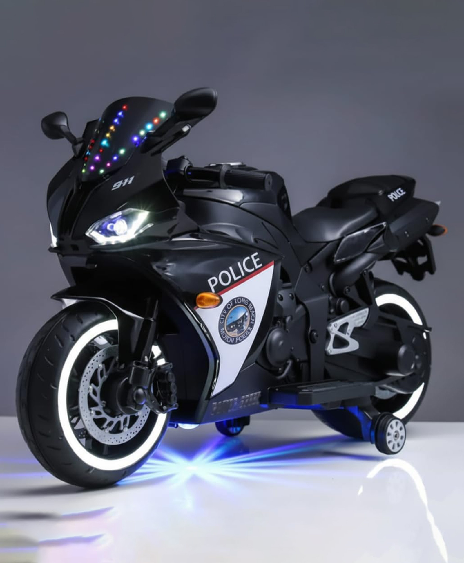 Ebabykart RR Rechargeable 12V Battery Operated Ride On Bike for Kids, 1 to 7 Years | with Music and Light, Big Size RR Bike | Electric Rechargeable Ride-Ons Bike (Black)-image-28