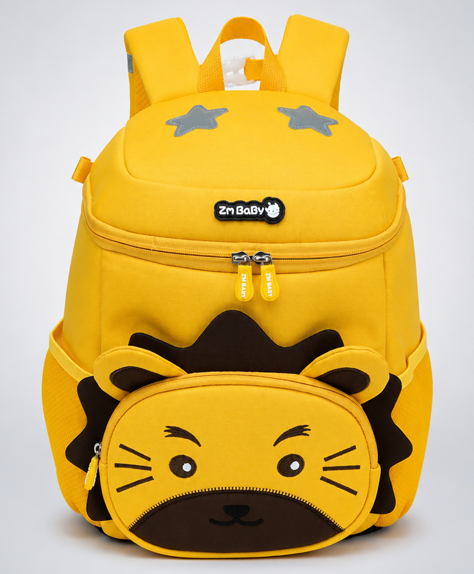 Little Surprise Box 14 inch 3D Lion Face Soft Neoprene Backpack for Toddlers & Kids -Yellow-image-2