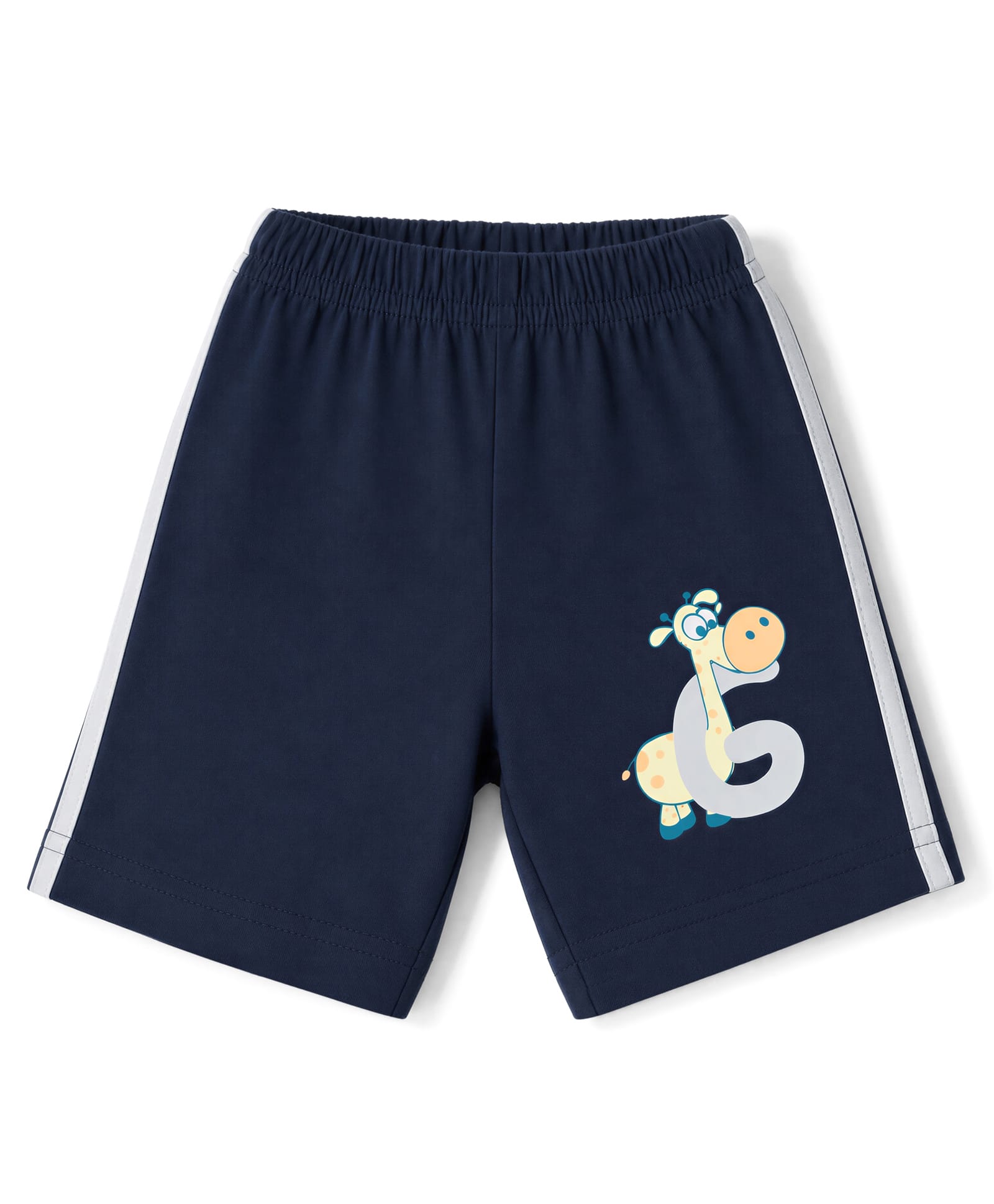 Tango Single Jersey Knit Knee Length Shorts With Vehicle Print - Navy Blue-picture-24