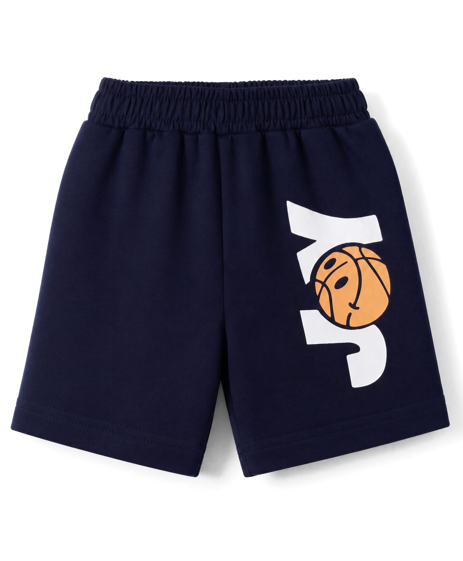 Tango Single Jersey Knit Knee Length Shorts With Text Print - Navy Blue-picture-22