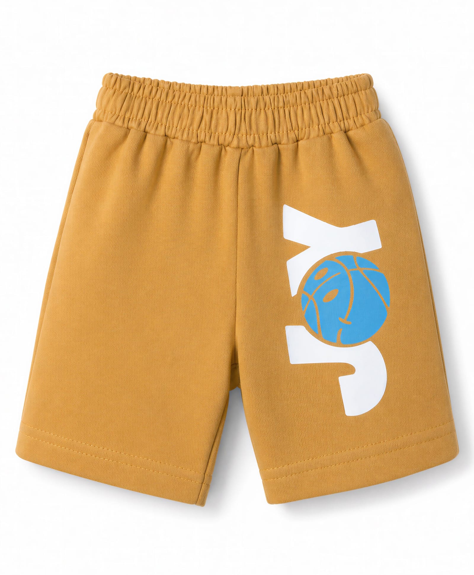 Tango Single Jersey Knit Knee Length Shorts With Text Print - Golden-picture-38