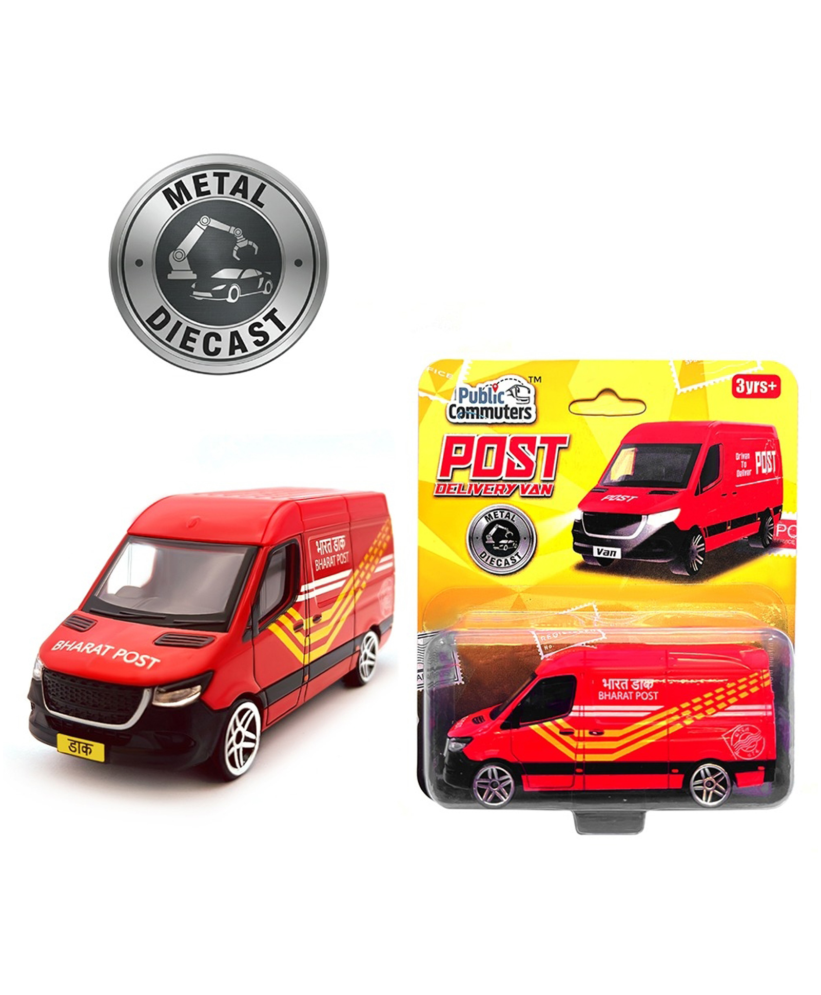Centy Cargo Delivery Van Metal Die-Cast Toy - Red-picture-20