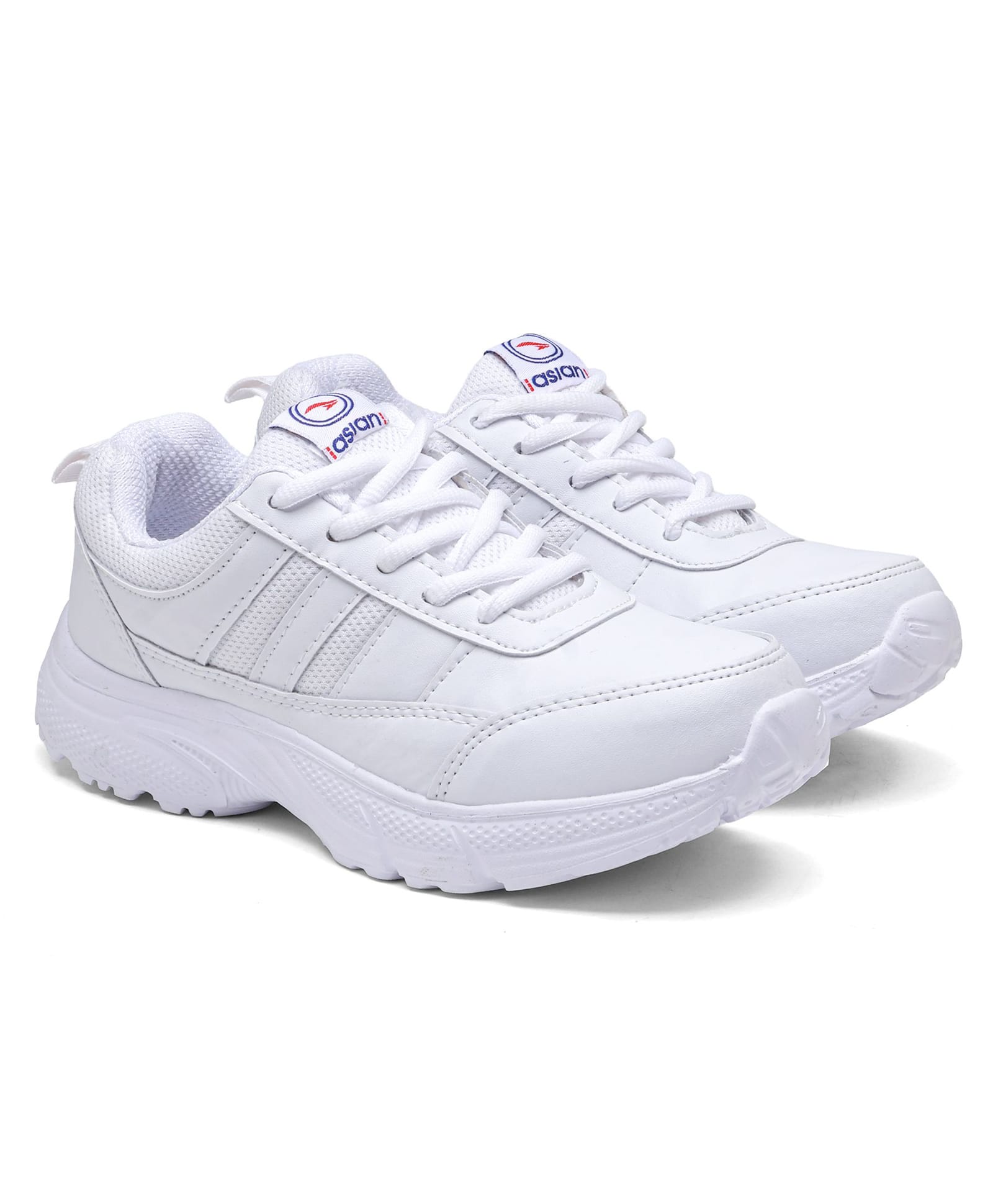 asian Solid Lace Up School Shoes - White-picture-20